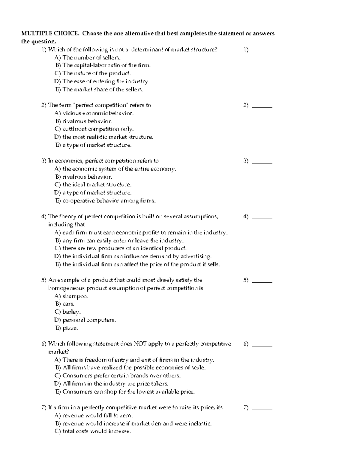 Final Exam EC101: Questions and Answers from December 15, 2014 - Studocu