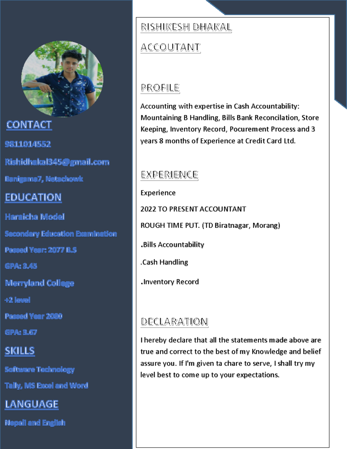 Resume final - it can help - Accounting with expertise in Cash ...