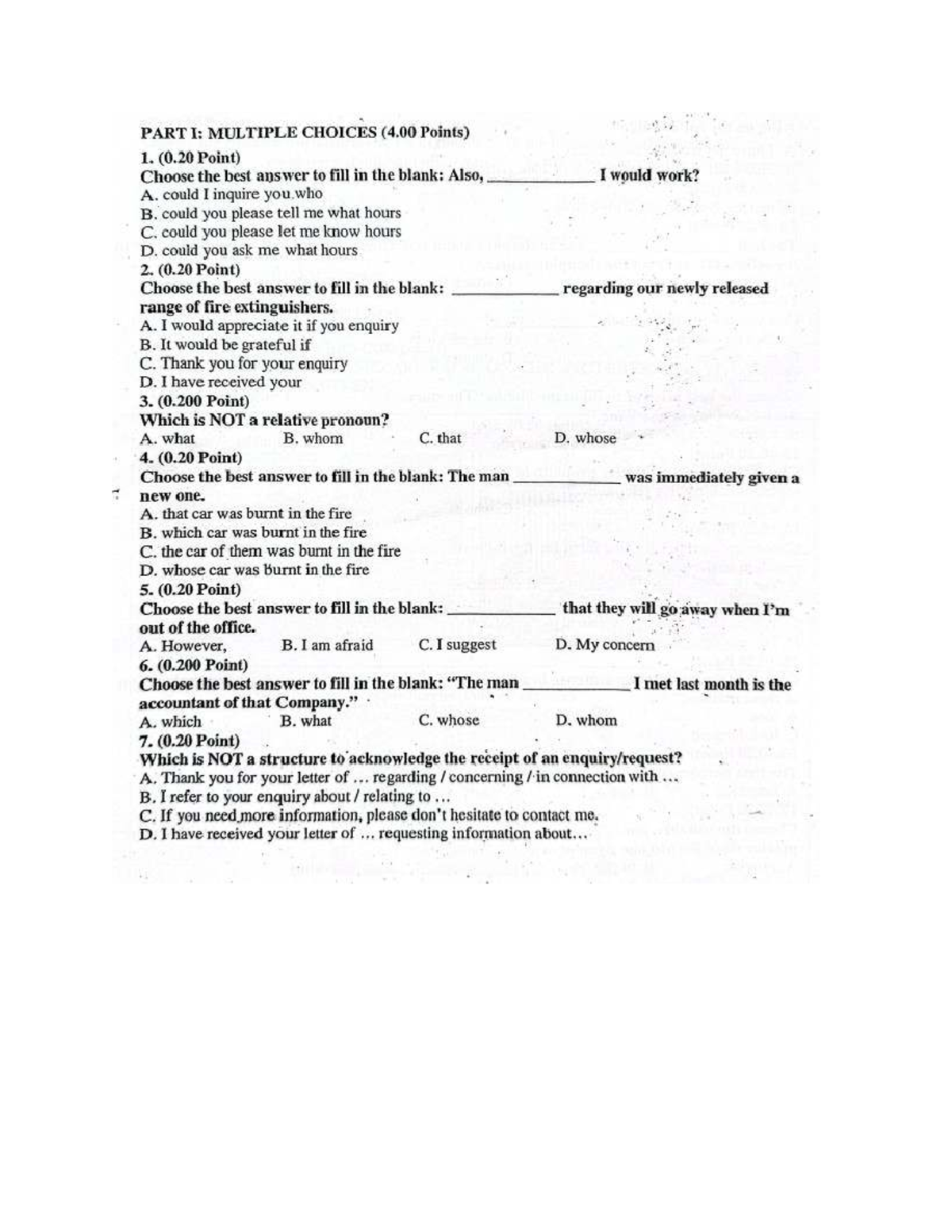 ENG 217 2026S: Multiple Choice Questions & Essay Topics Review - Studocu