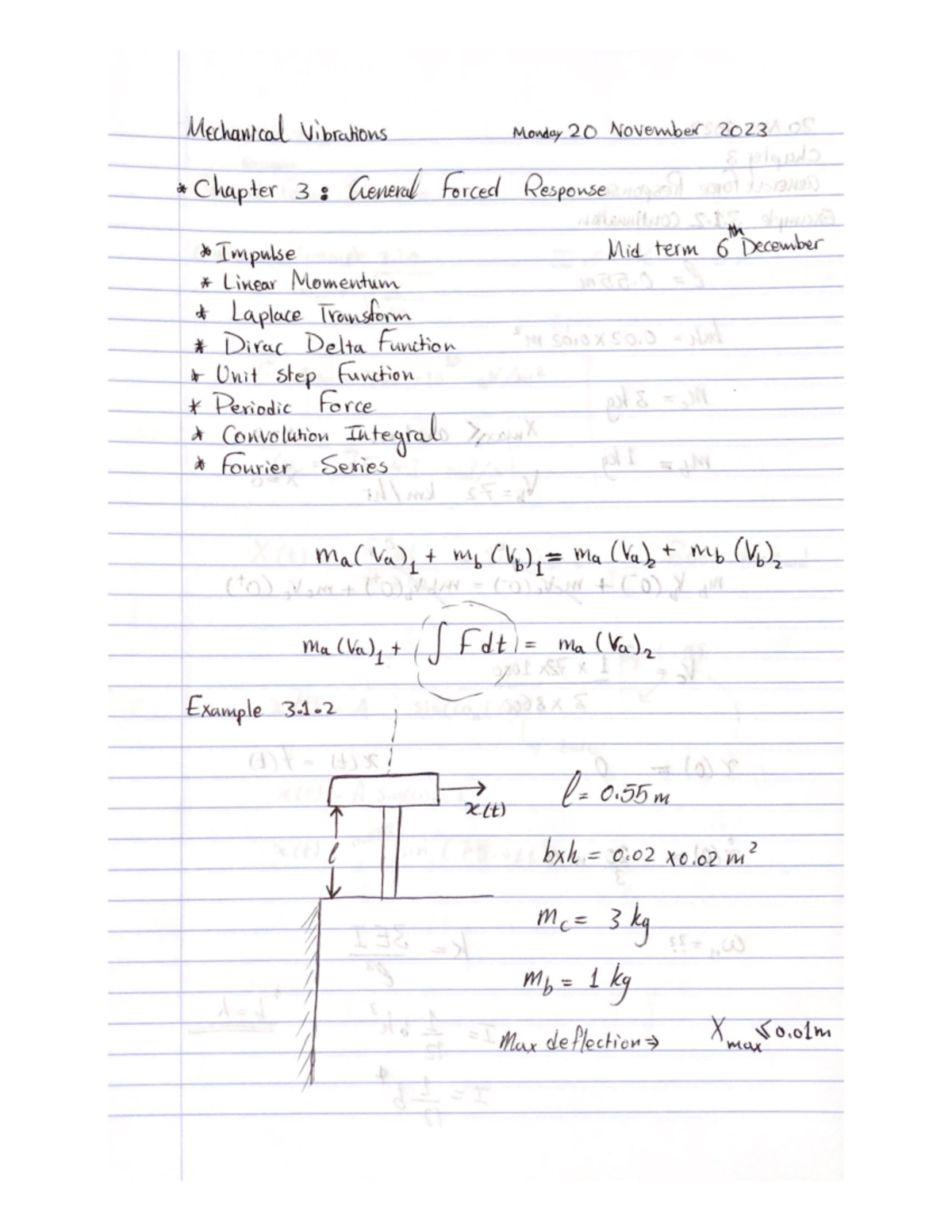 Mech Vibrations Chapter 3 - Mechanical Vibrations Monday 20 November ...
