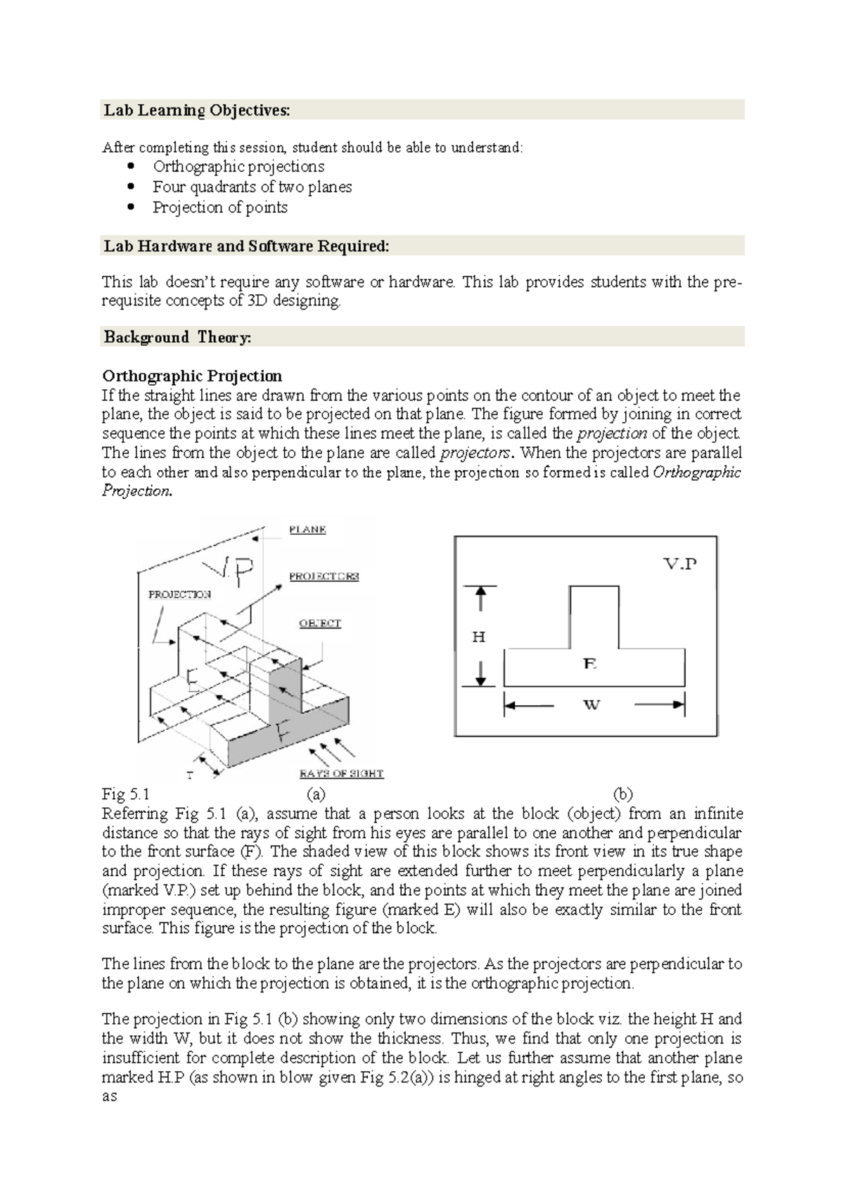 Lab06 - Understanding Orthographic Projections and Points - Studocu