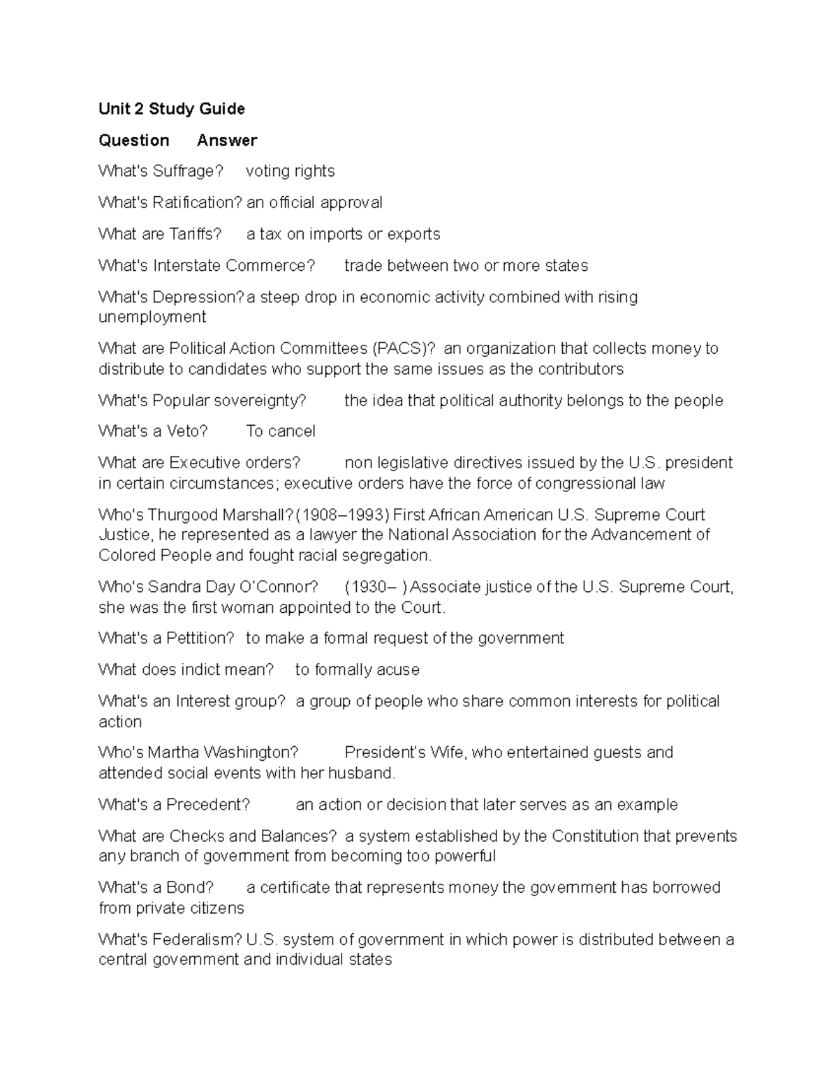 Unit 2 Study Guide: Key Concepts and Historical Foundations - Studocu