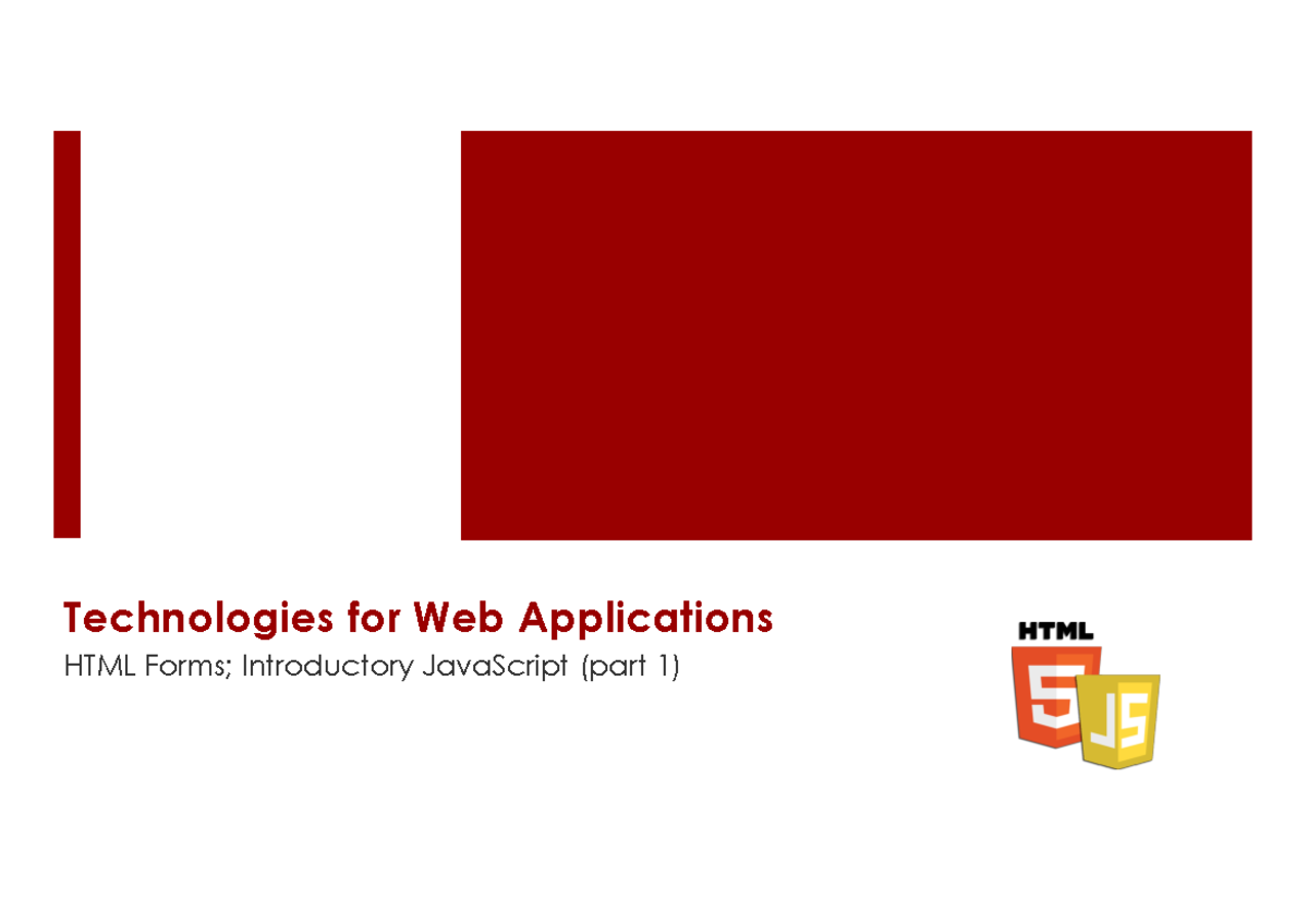 Lecture 03 Forms Java Script Technologies For Web Applications Html