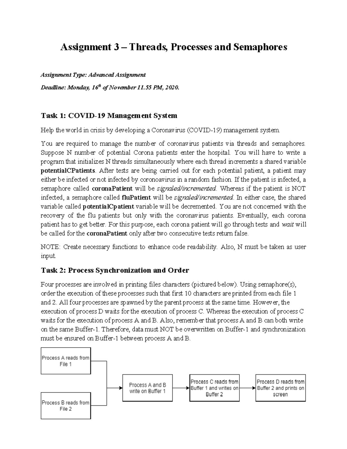 Assignment 03 - Advanced C Programming on Threads & Semaphores - Studocu