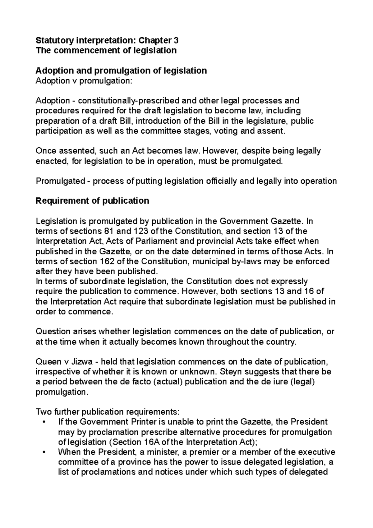 Chapter 3: Statutory Interpretation - Commencement & Promulgation of ...
