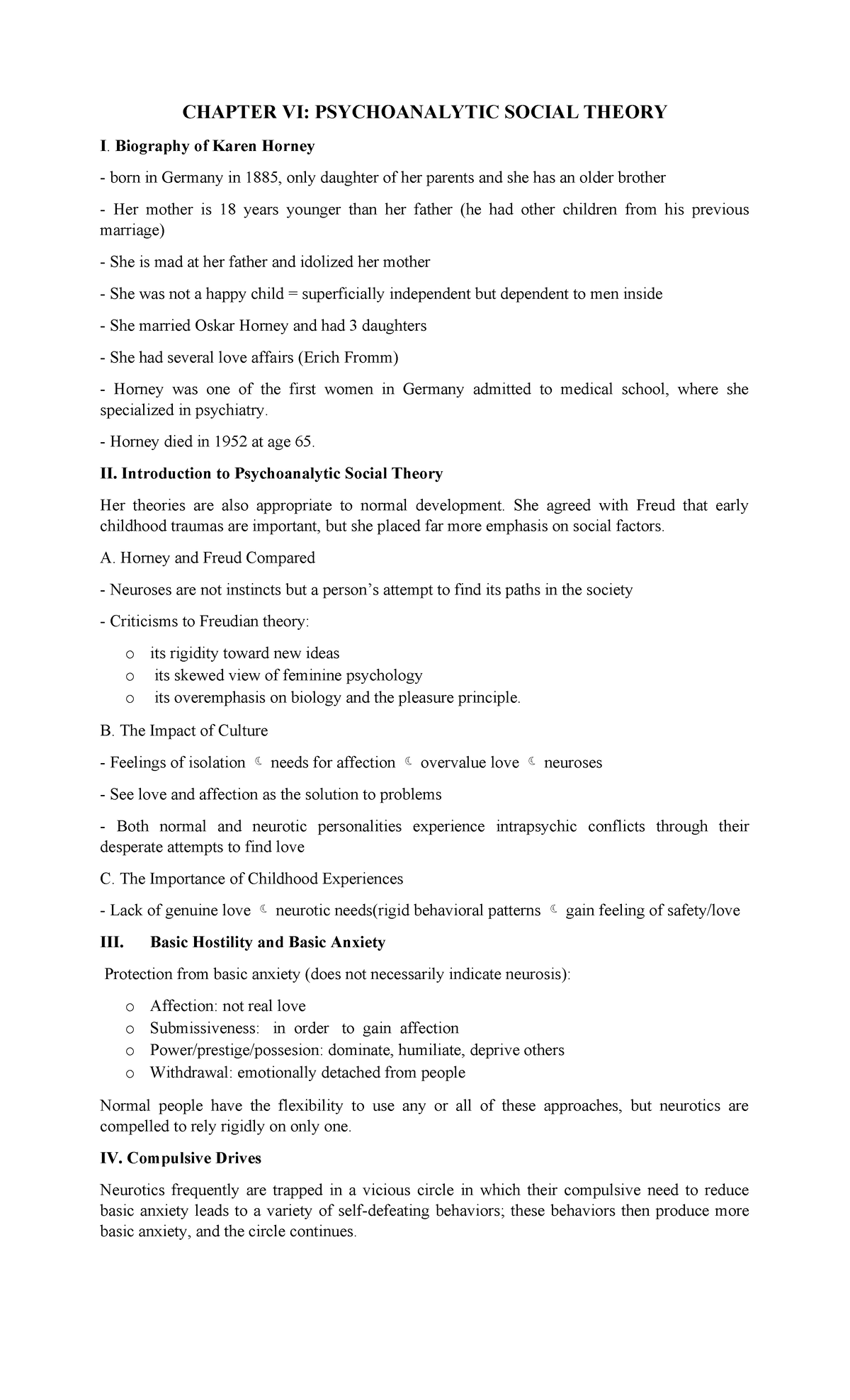 TOP PSYCHOANALYTIC SOCIAL THEORY MIDTERMS (PSYCH 101) NOTES - Studocu