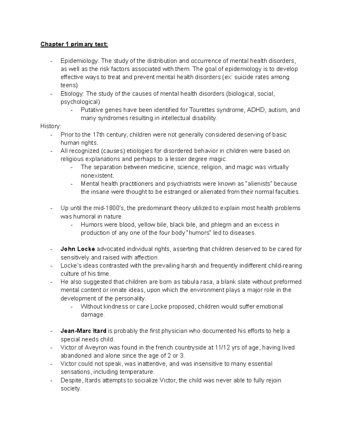 CAP Exam notes - note - Chapter 1 primary text: Epidemiology: The study ...