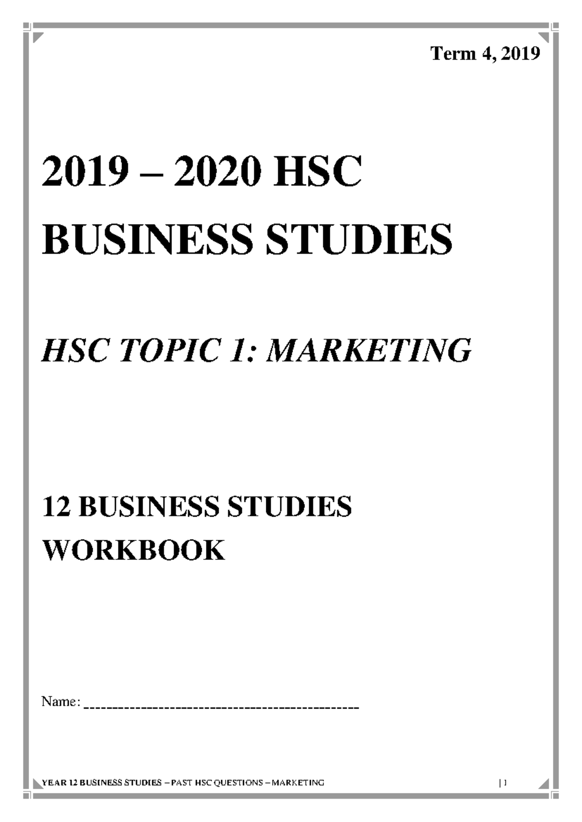 HSC Business Studies - Past Exam Questions on Marketing Strategies ...