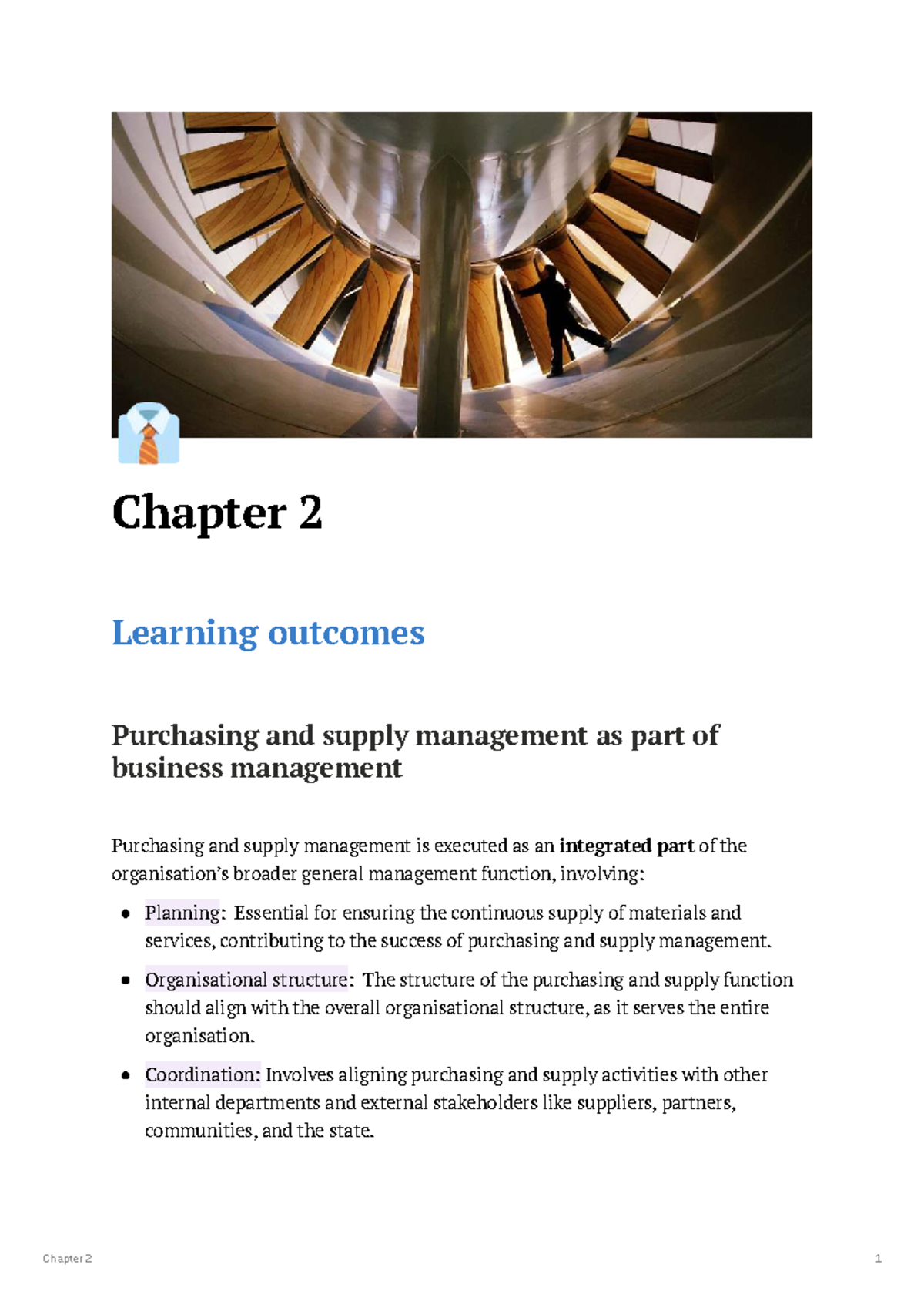 Chapter 2: Purchasing and Supply Management Overview - Studocu