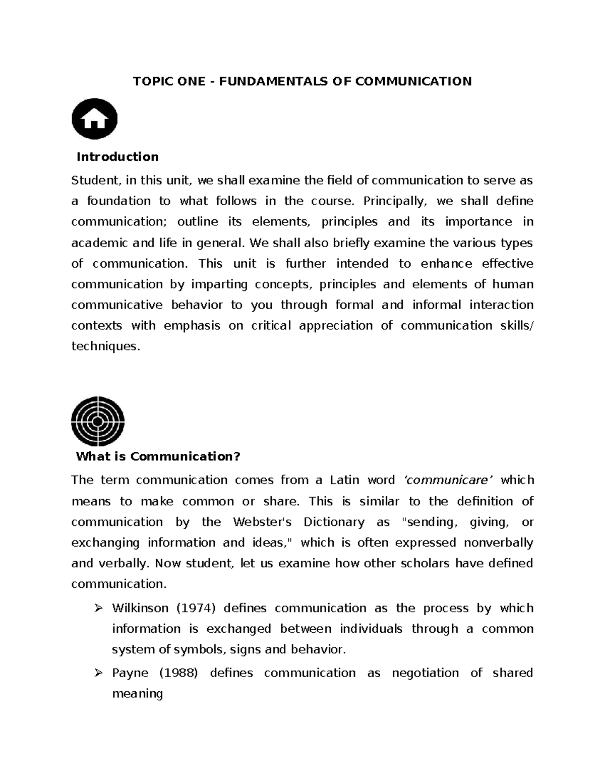 COM 101: Fundamentals of Communication - Introduction and Key Concepts ...