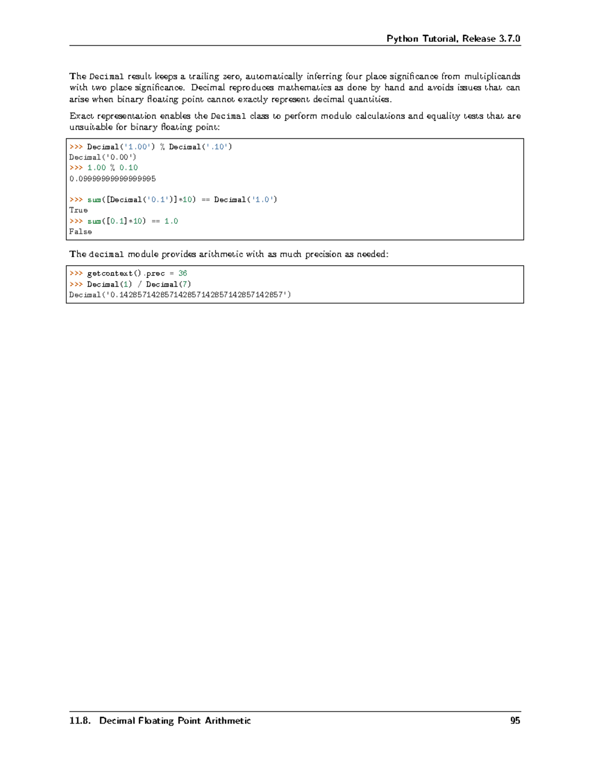 Python Notes-24: Decimal Arithmetic & Package Management Tips - Studocu