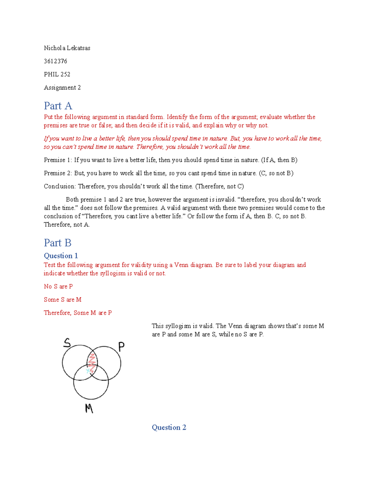 PHIL 252 - Assignment 2: Evaluating Arguments and Fallacies - Studocu