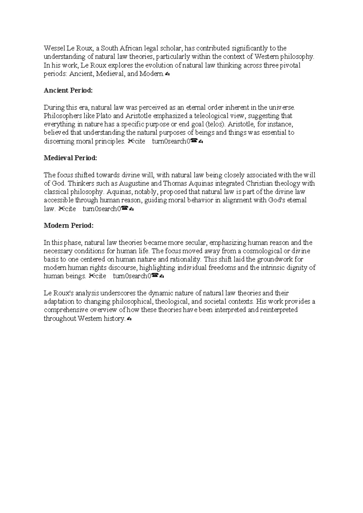 Analysis of Wessel Le Roux's Contributions to Natural Law Theories ...