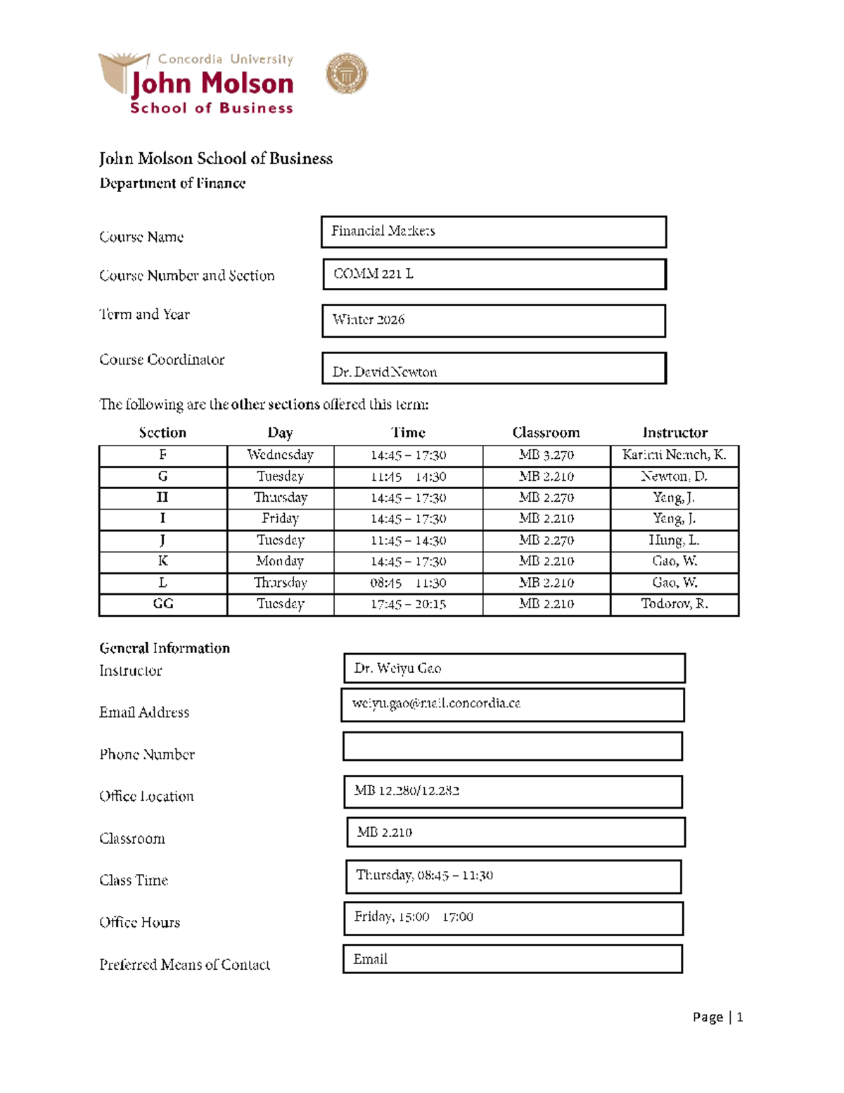 COMM 221 L Winter 2026 Course Outline and Policies - Studocu