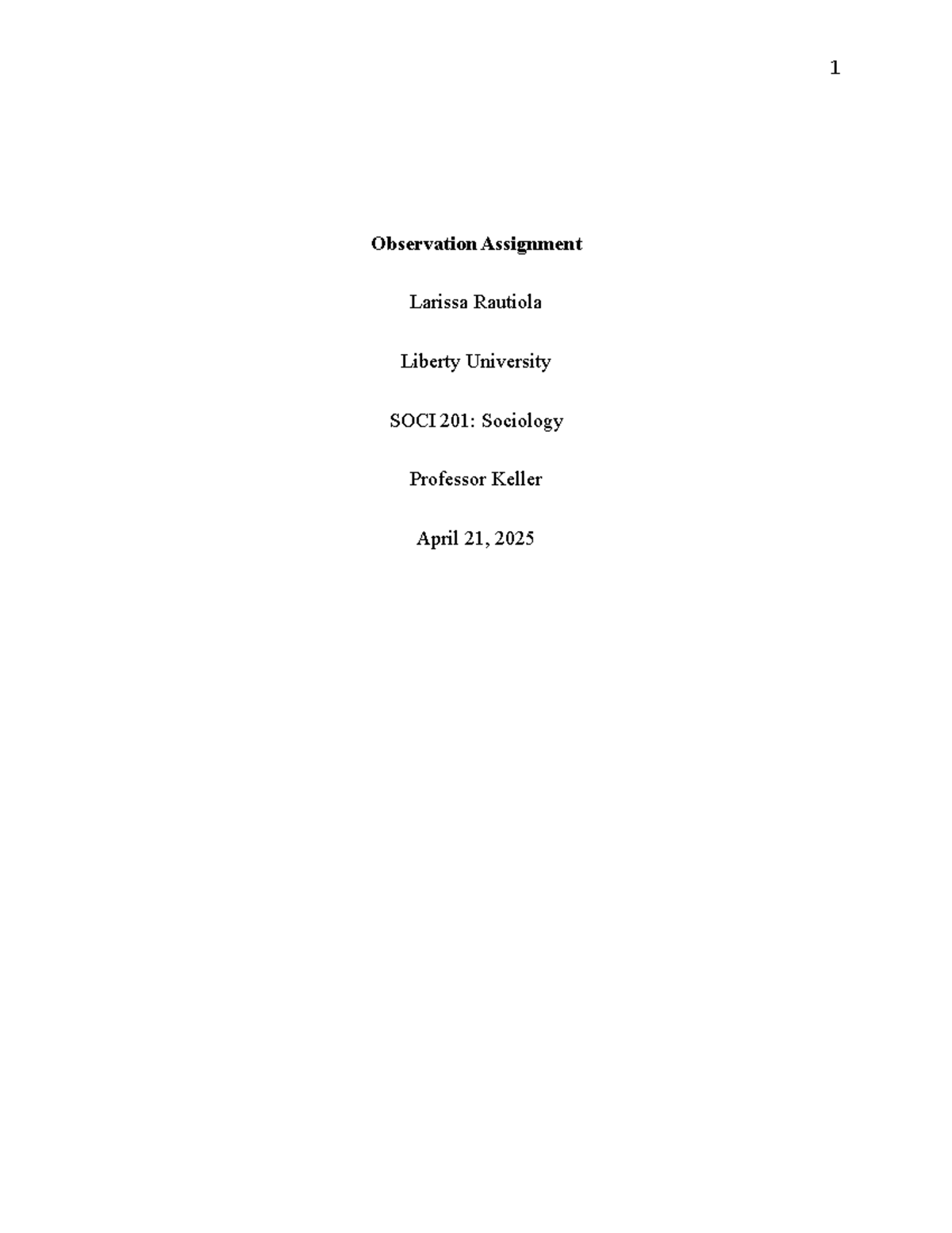 Observation Assignment on Cell Phone Usage in Public Spaces - SOCI 201 ...