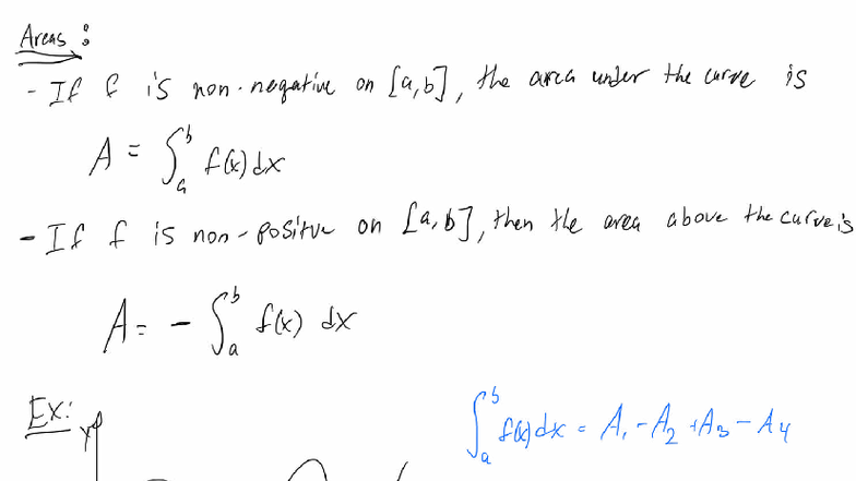Calculus II: Area Under Curves and Antiderivatives Notes - Studocu