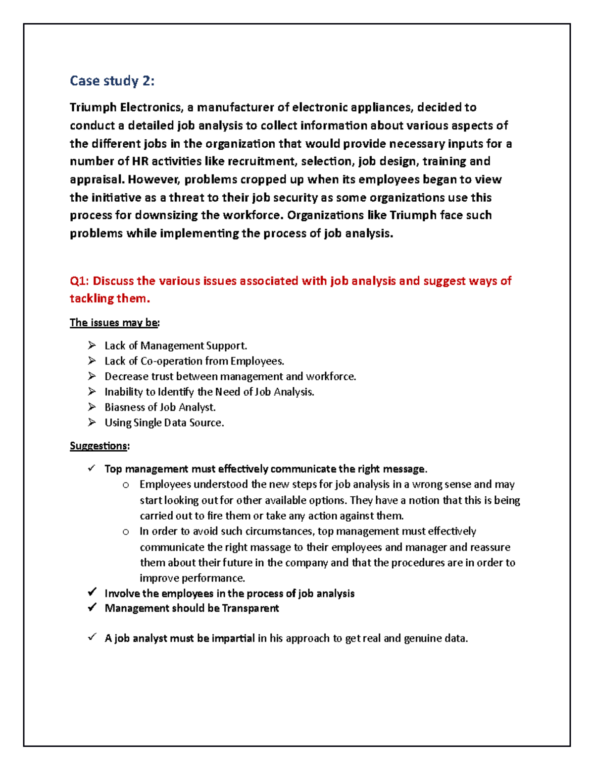 Advanced Human resource case study - Human Resource Management - Studocu