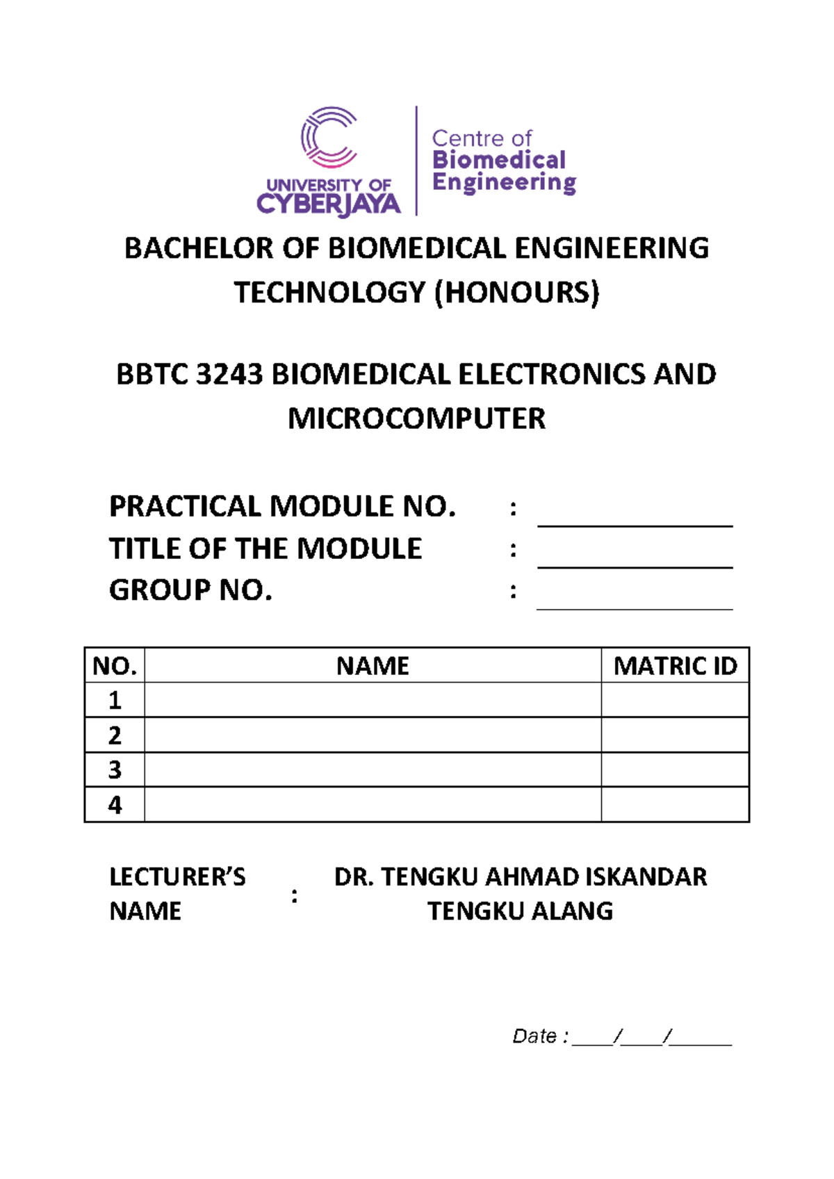 BBTC 3243 Practical: Arduino LED Control & Display Module 1 - Studocu