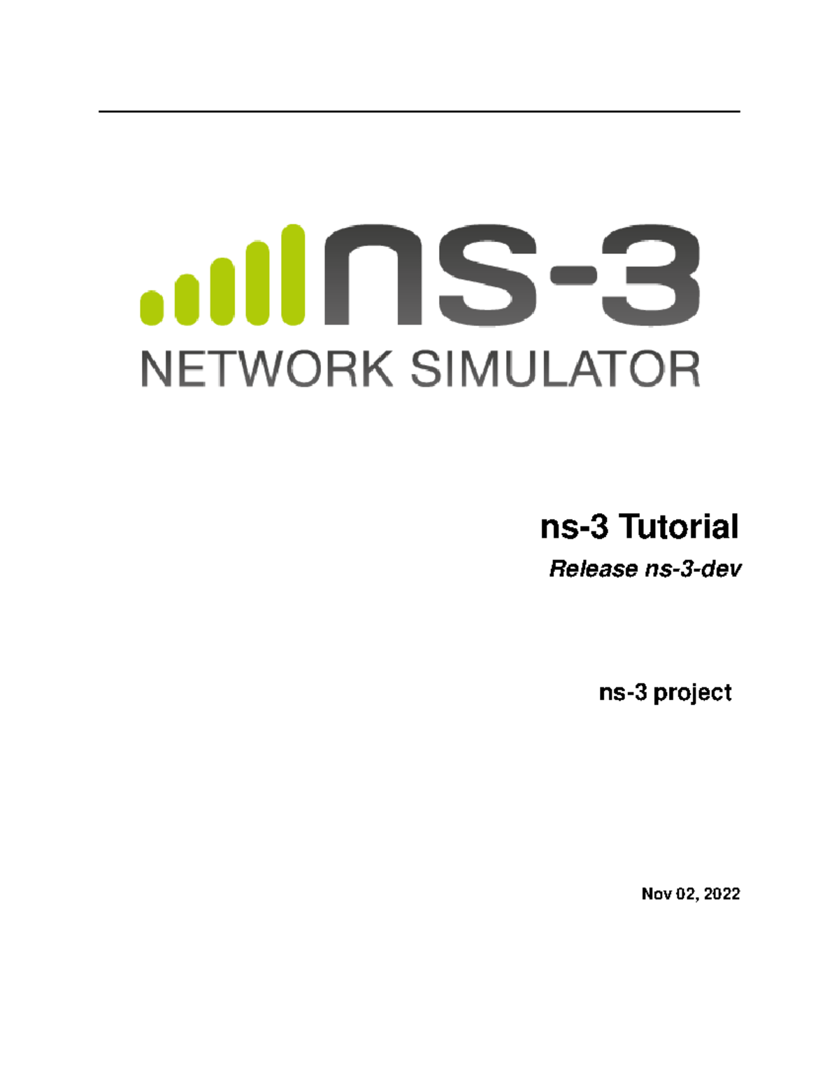 Ns-3-tutorial - it is Ns3 Manual - ns-3 Tutorial Release ns-3-dev ns-3 ...