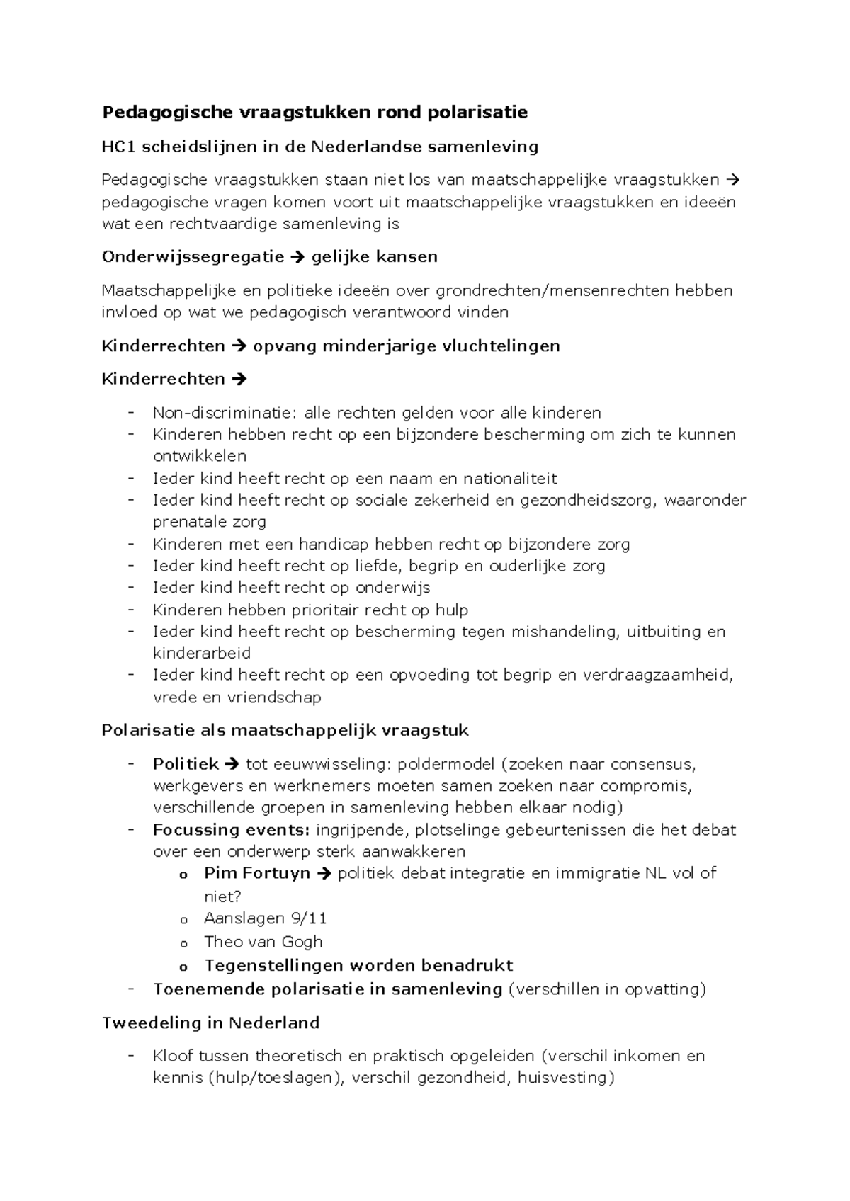 PVRP HC1: Polarisatie en Onderwijssegregatie in de Nederlandse ...