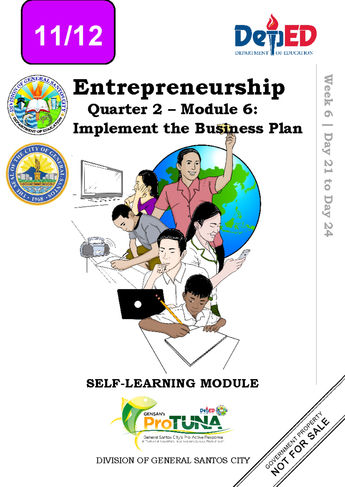 Entrepreneurship SLM12-QTR2-M6: Implementing the Business Plan - Document Preview