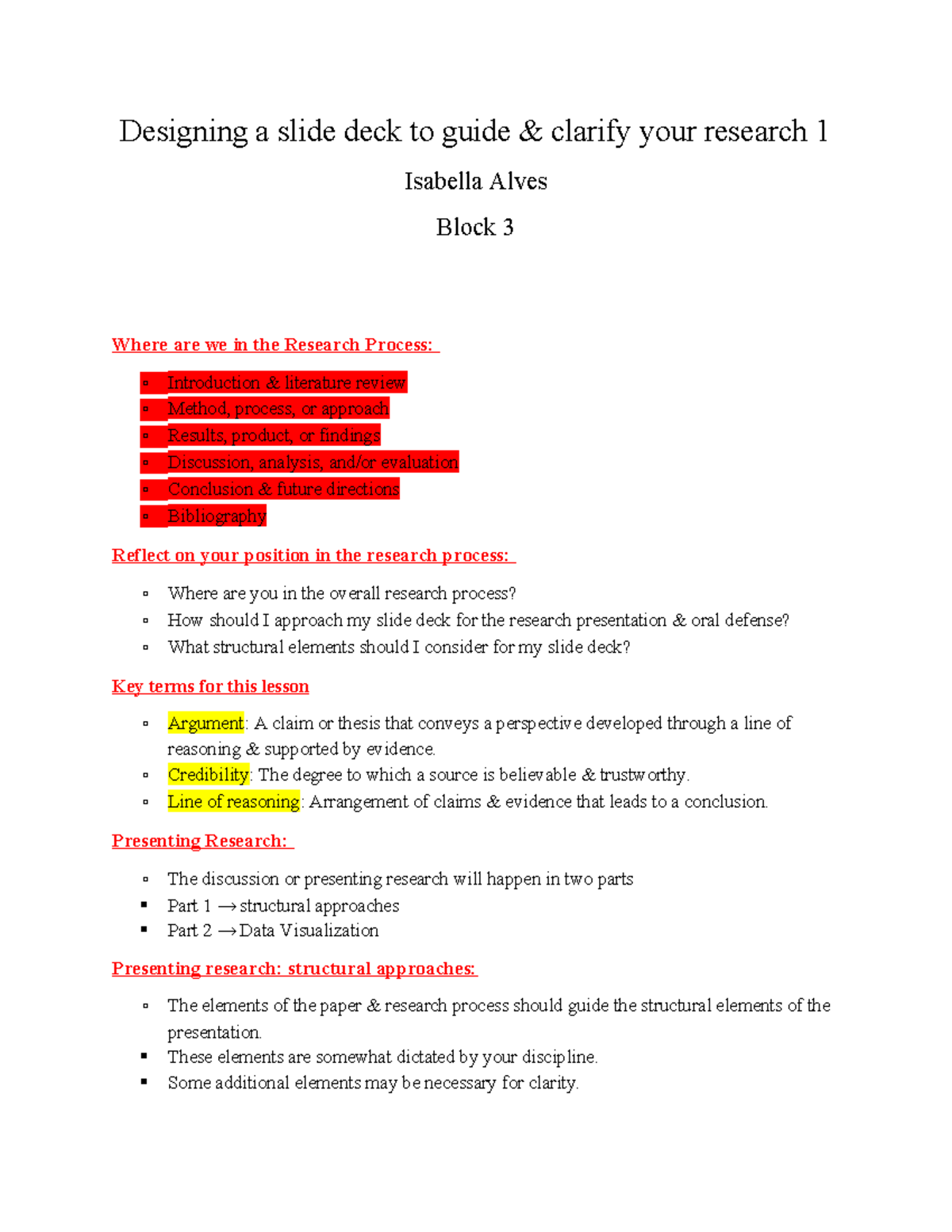 Designing a Slide Deck for Research Presentation (Block 3) - Studocu