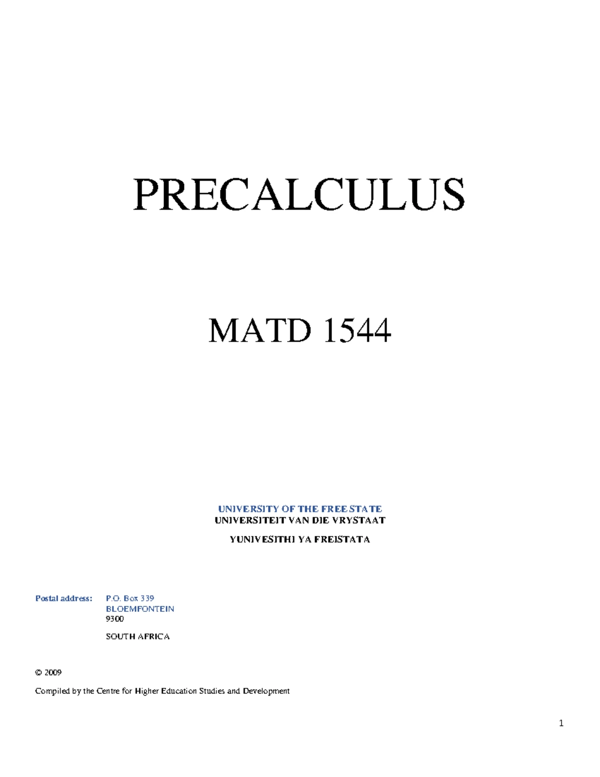 CT6 MATD1554 2019 Test Paper: Equations and Functions - Studocu
