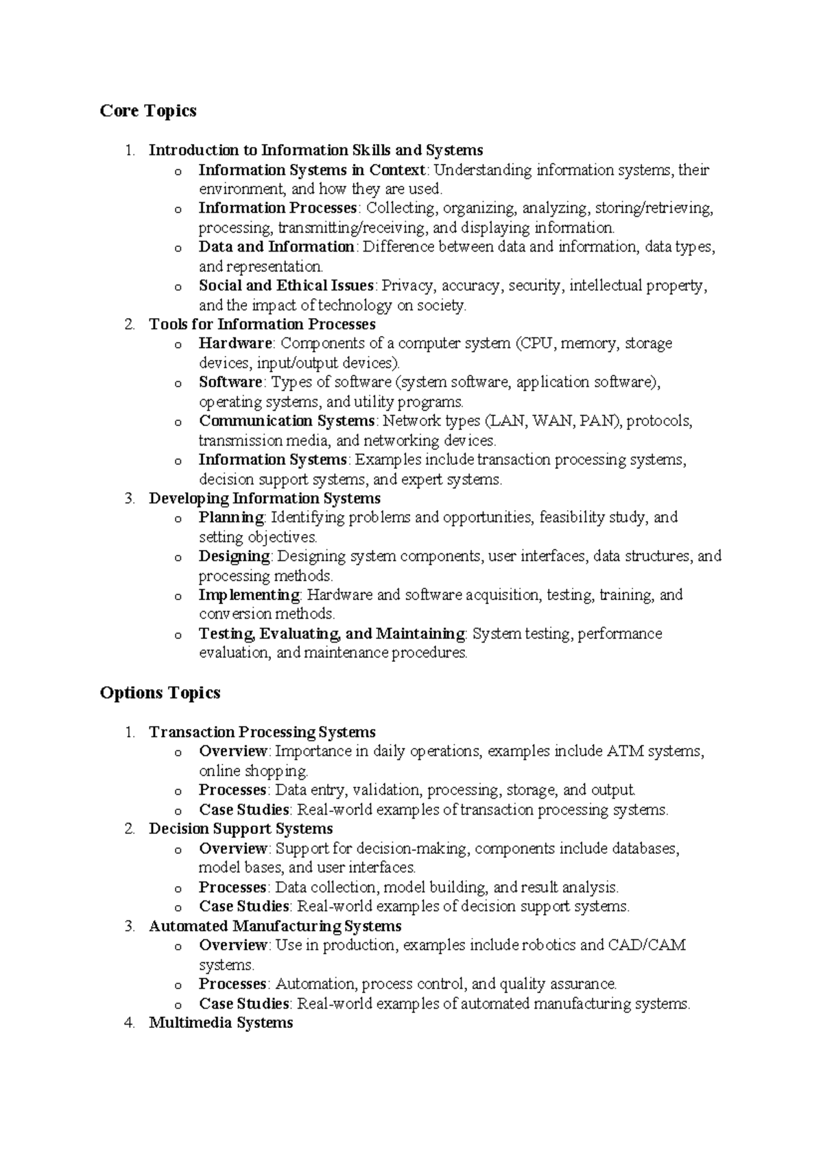 IPT Topics Overview - Notes on it - Core Topics 1. Introduction to ...