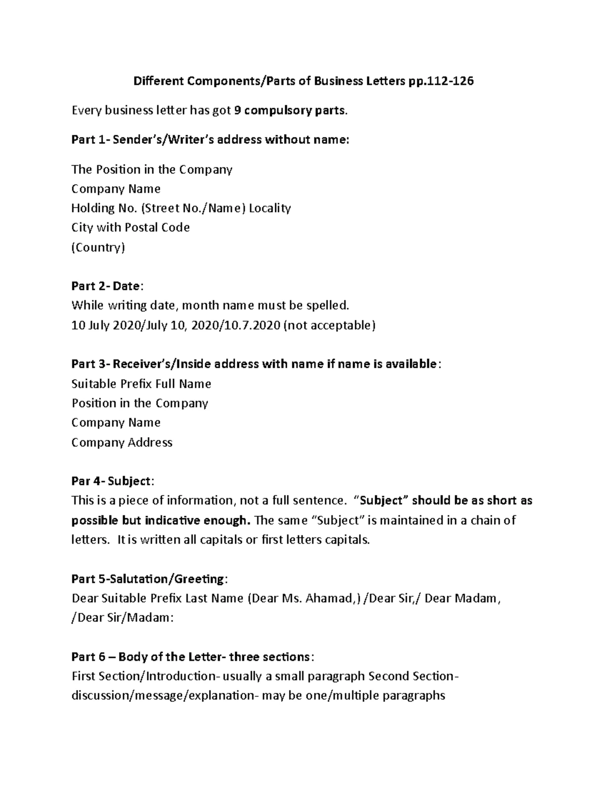 Formal Informal Conversation - Lecture notes 1-10 - Formal Informal ...