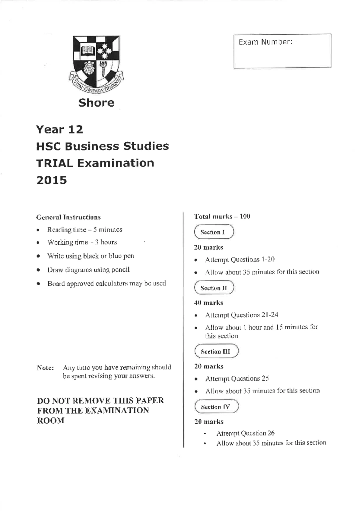 Past HSC Business Studies Finance Questions (2012-2022) - Studocu
