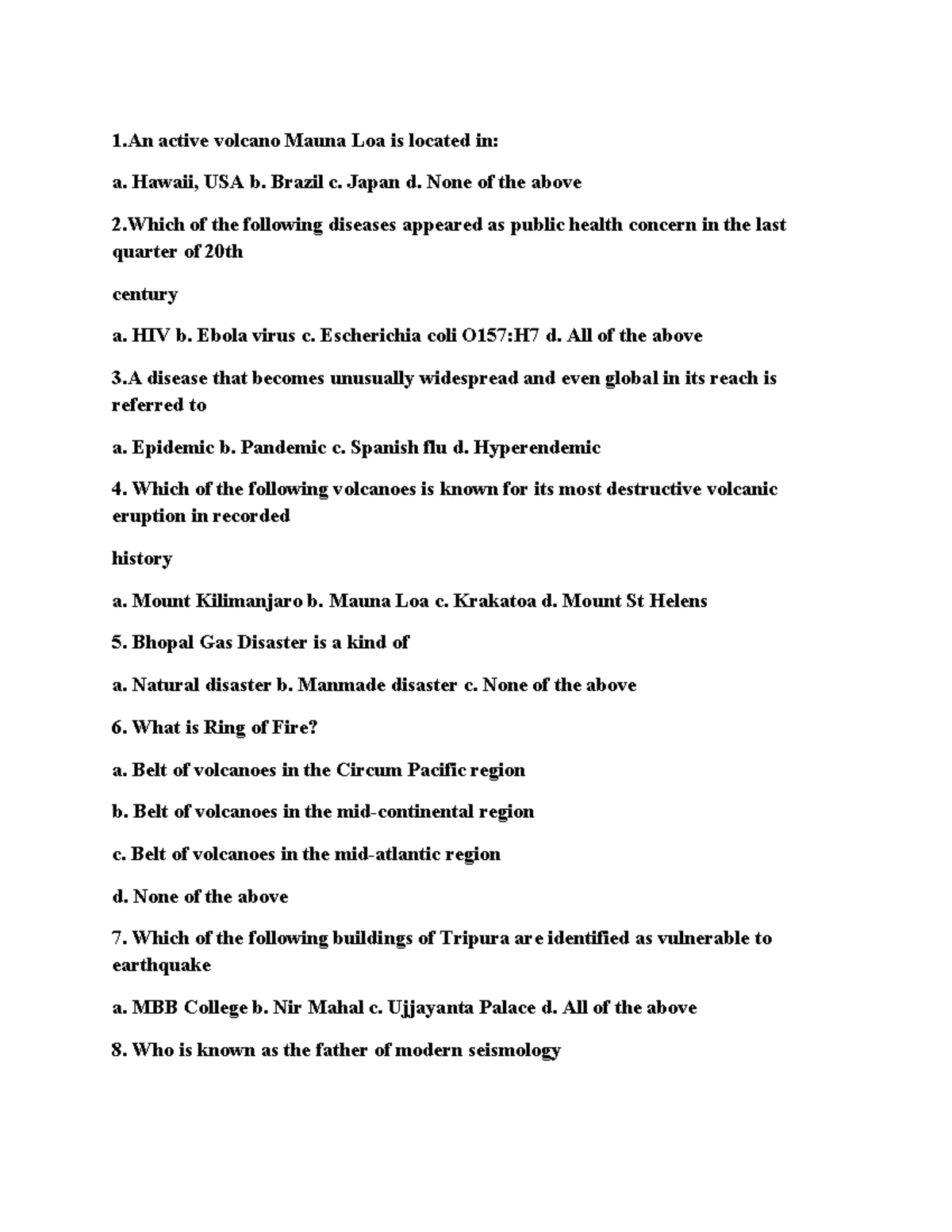 UNIT 34 1M - UNIT 3 4 ONE MARKS Which of the following agencies are the ...
