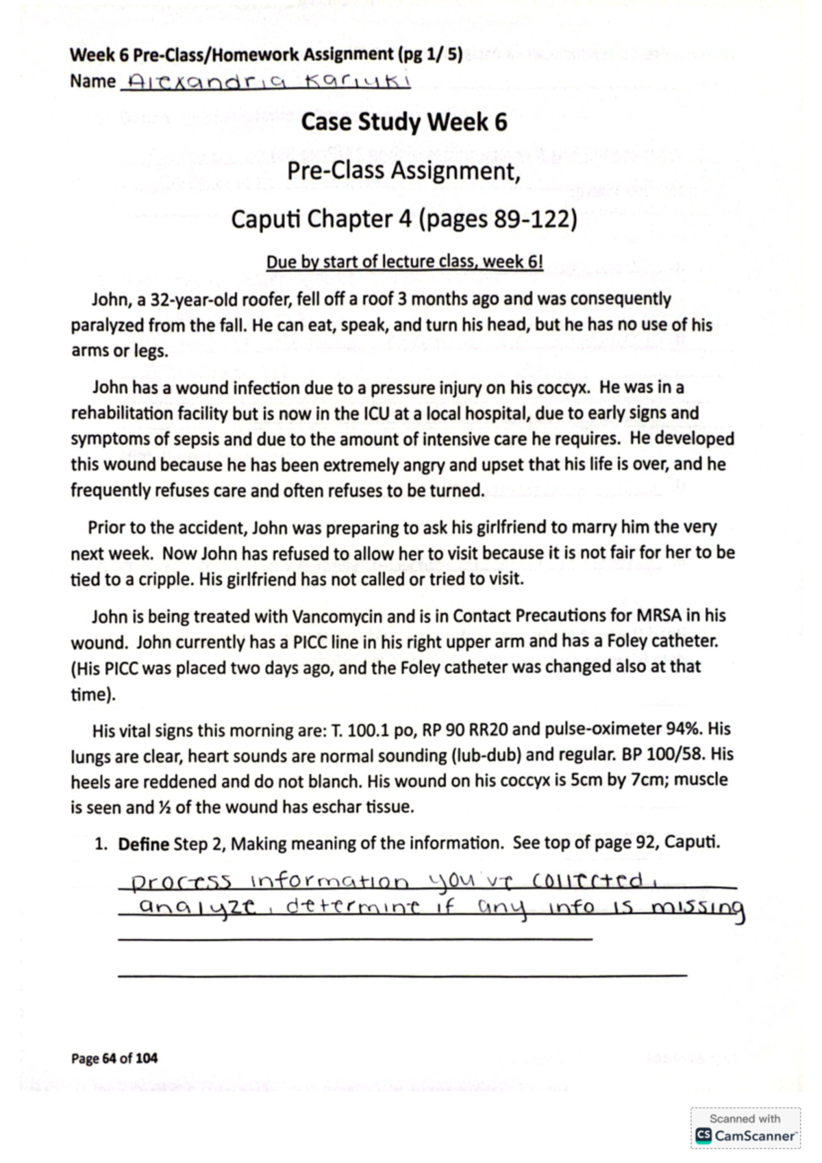 Critical Pre-class assignment week 6 - Week 6 Assignment (pg Name ...