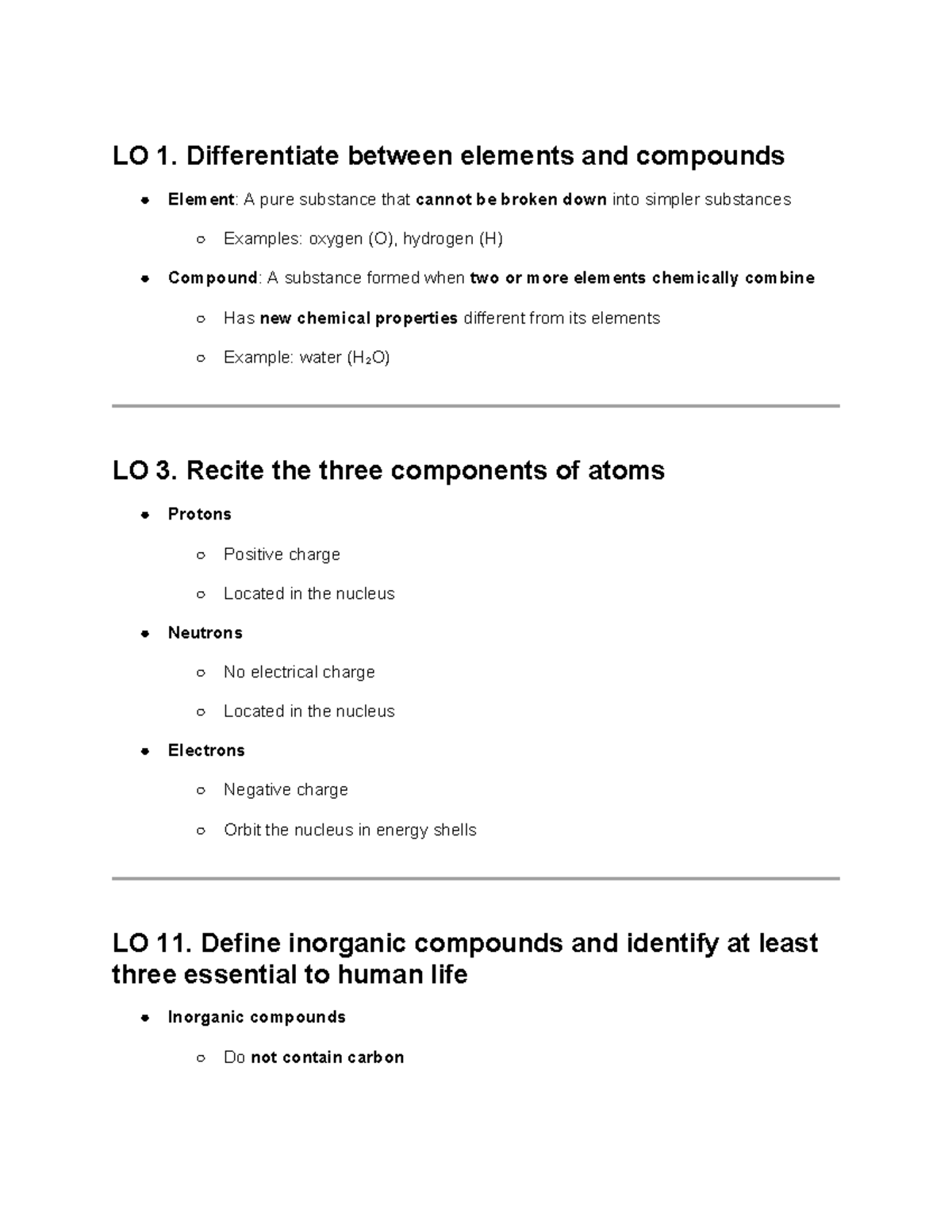 Chapter 2: Elements, Compounds, and Their Properties in Chemistry - Studocu
