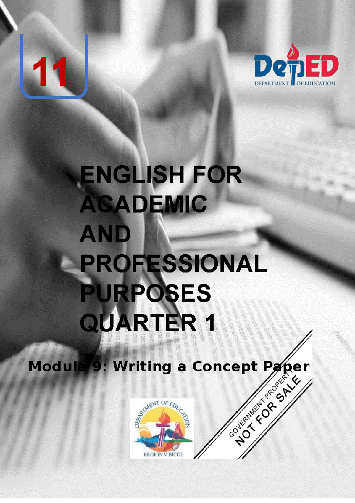 EAPP Q1: Module 9 - Writing a Concept Paper for G11 - Studocu