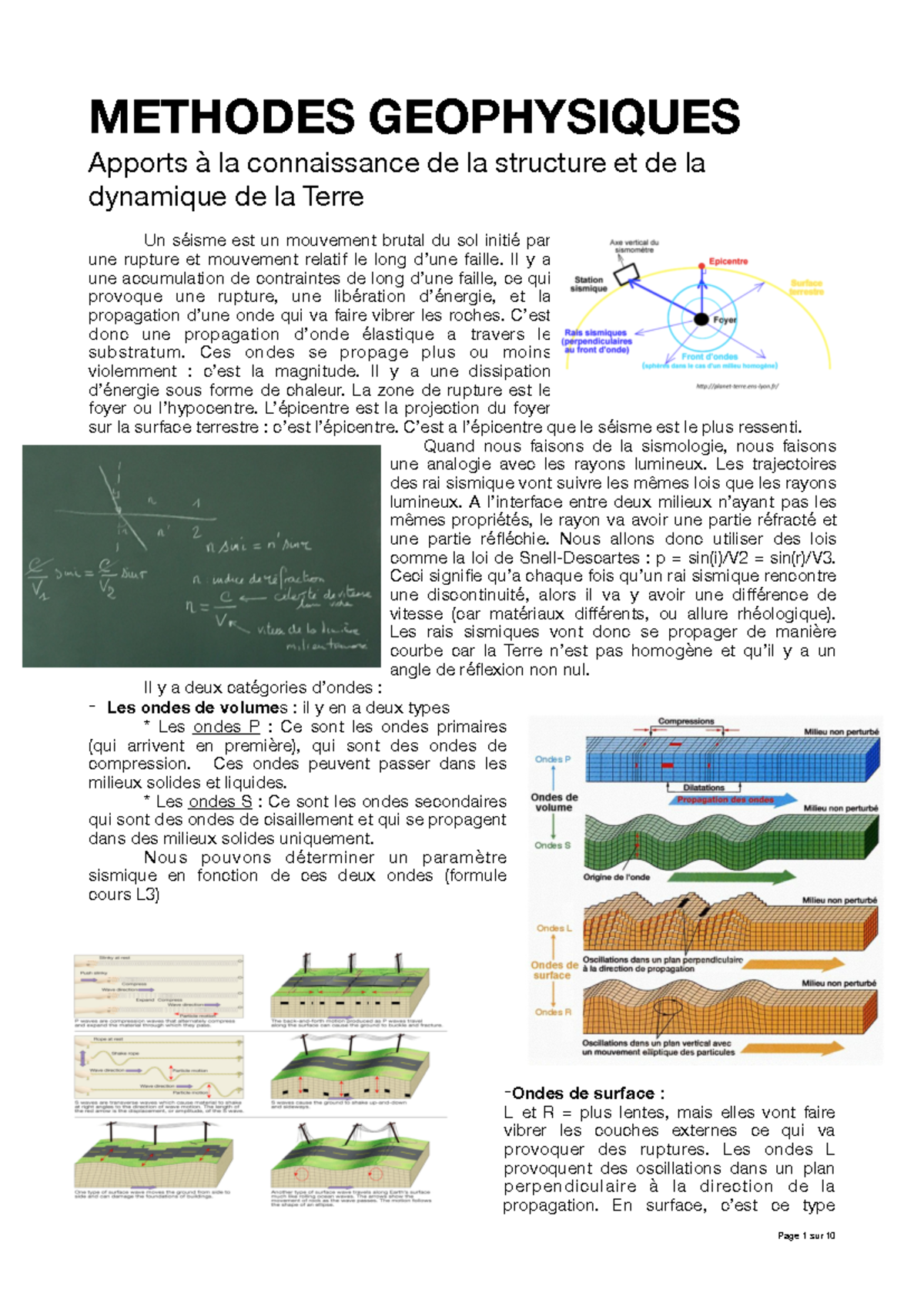 Méthodes géophysiques - METHODES GEOPHYSIQUES Apports à la connaissance ...