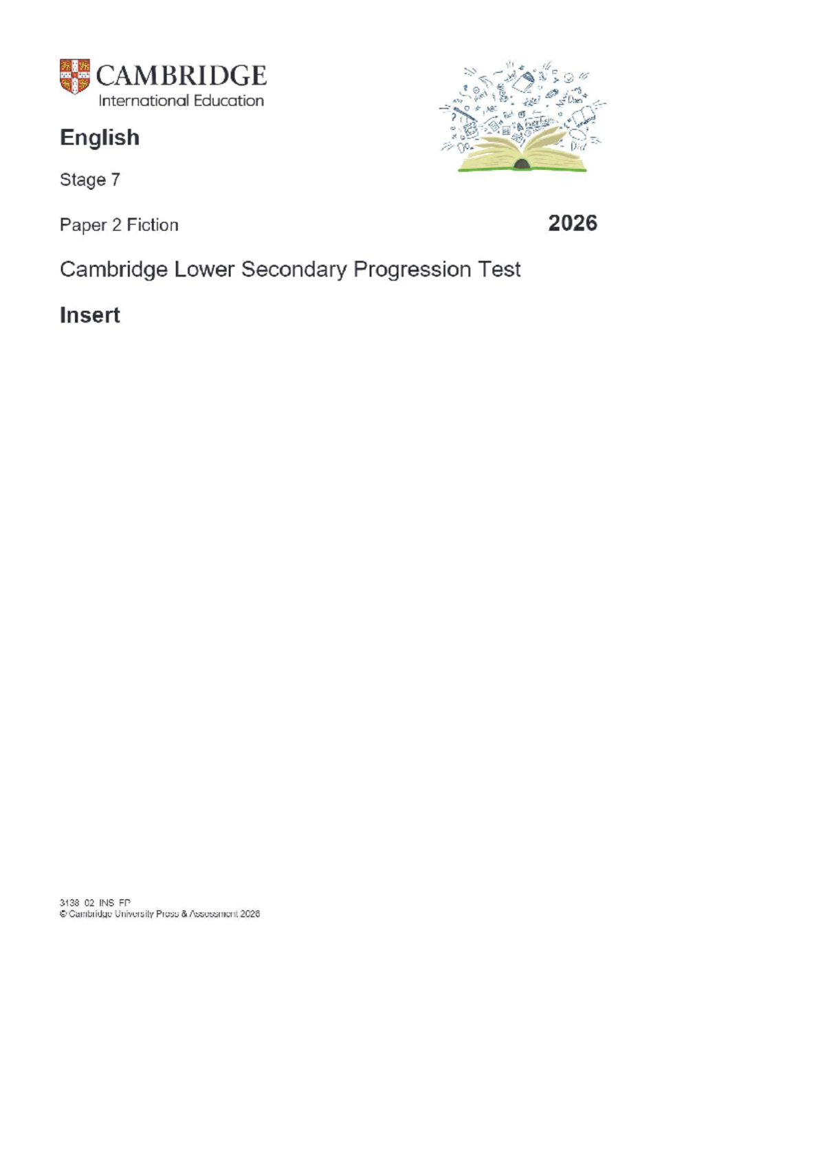 Stage 7 English Paper 2: Fiction Extract Analysis 2026 - Studocu