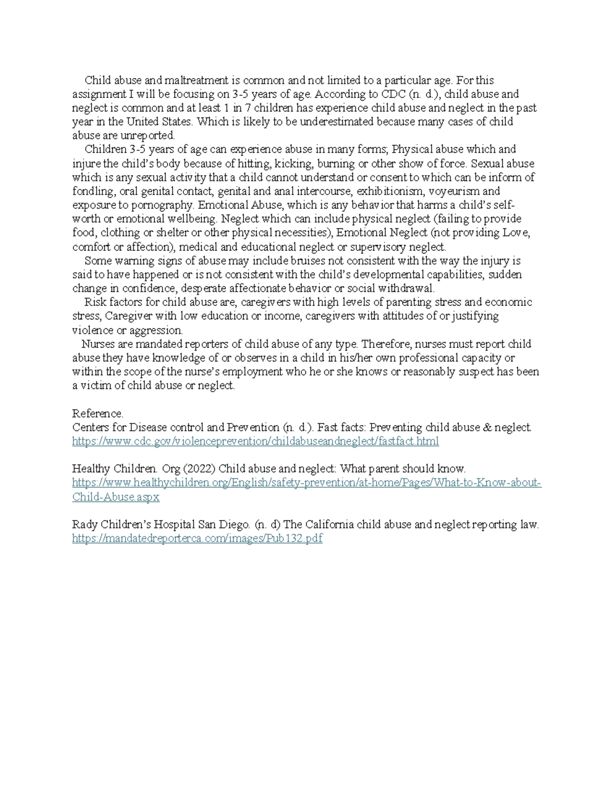 Child abuse and neglect in children - Child abuse and maltreatment is ...