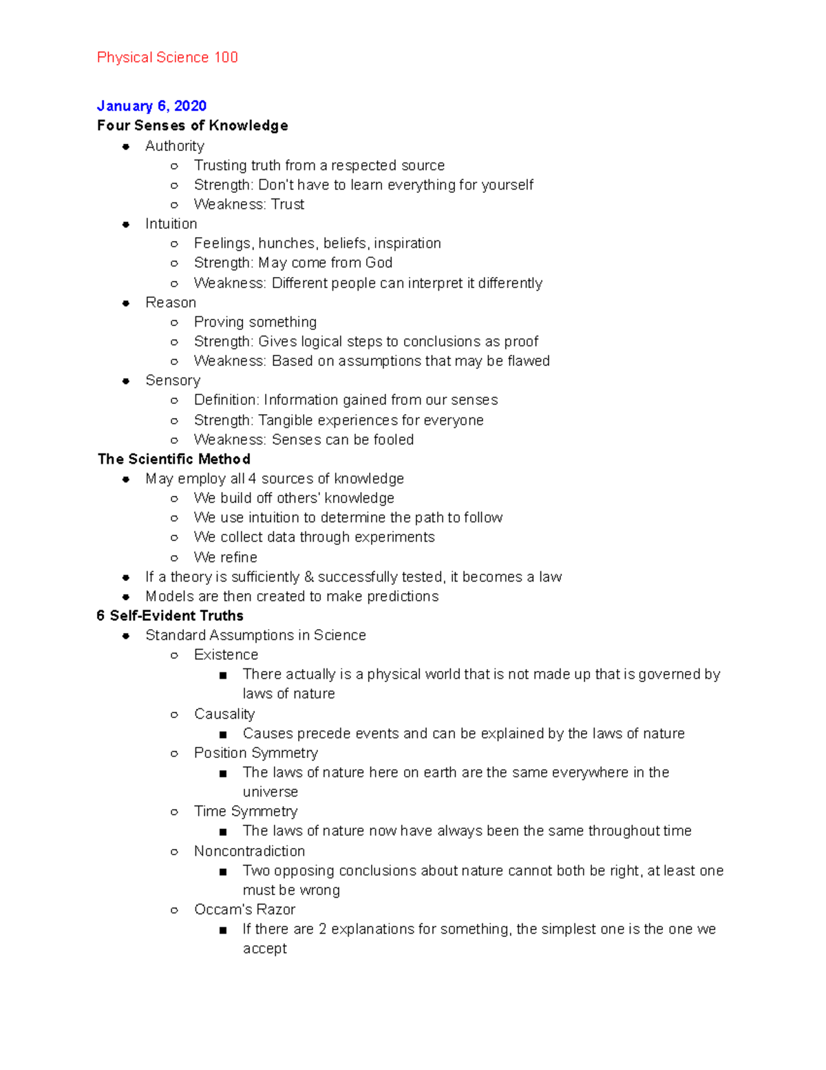 PS 100 - first half of my notes from lectures - January 6, 2020 Four ...