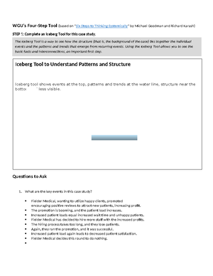 D458 Perfomance Assessment task 1 - A- Key Events: The Wilde’s small ...