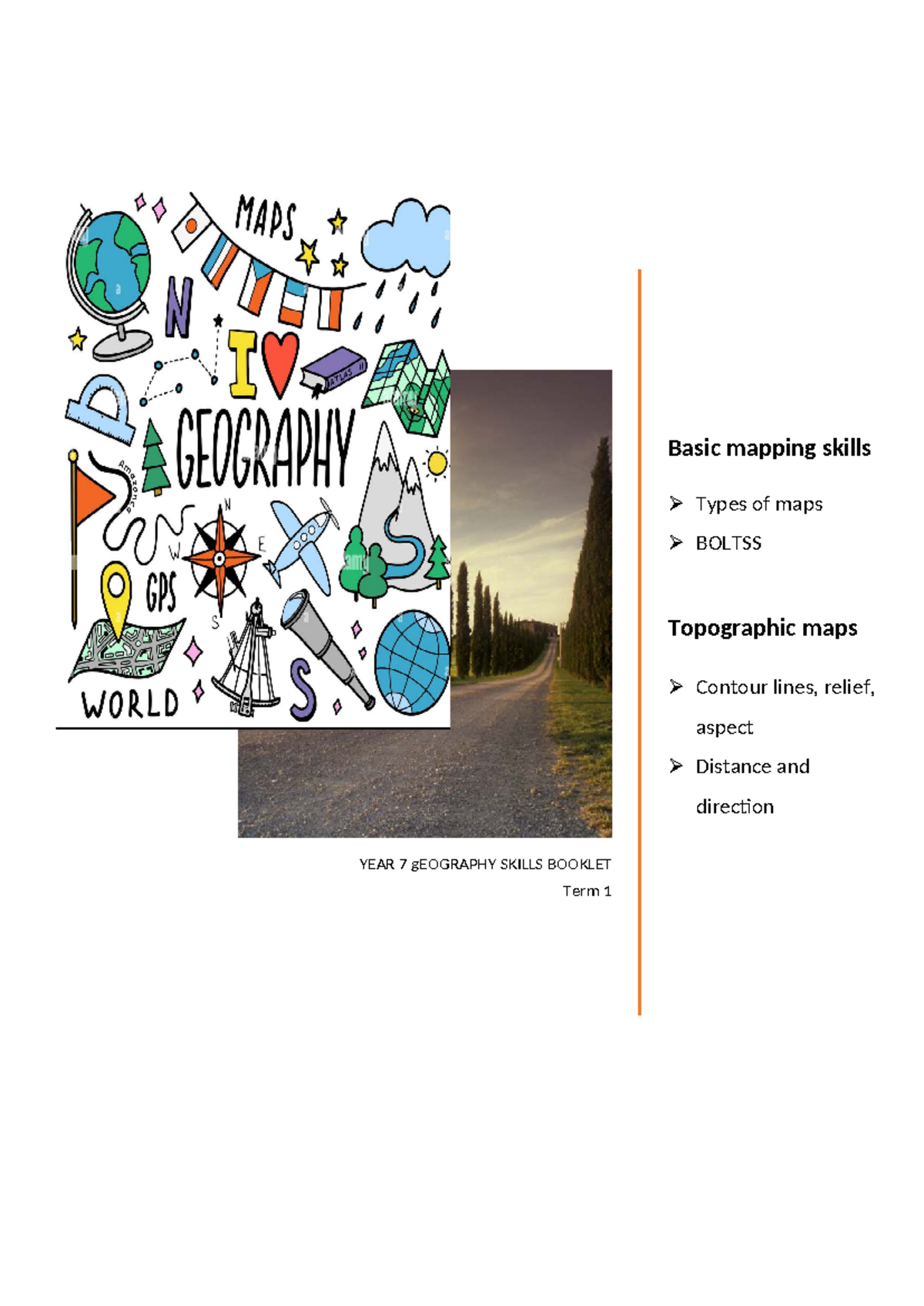 Year 7 Geography Skills: Basic Mapping & Topographic Maps Guide - Studocu