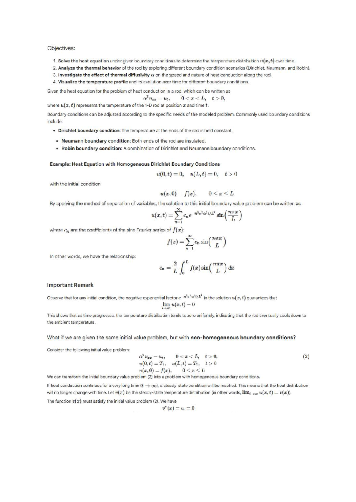 Heat Equation Analysis and Simulation (Course Code: ME 301) - Studocu