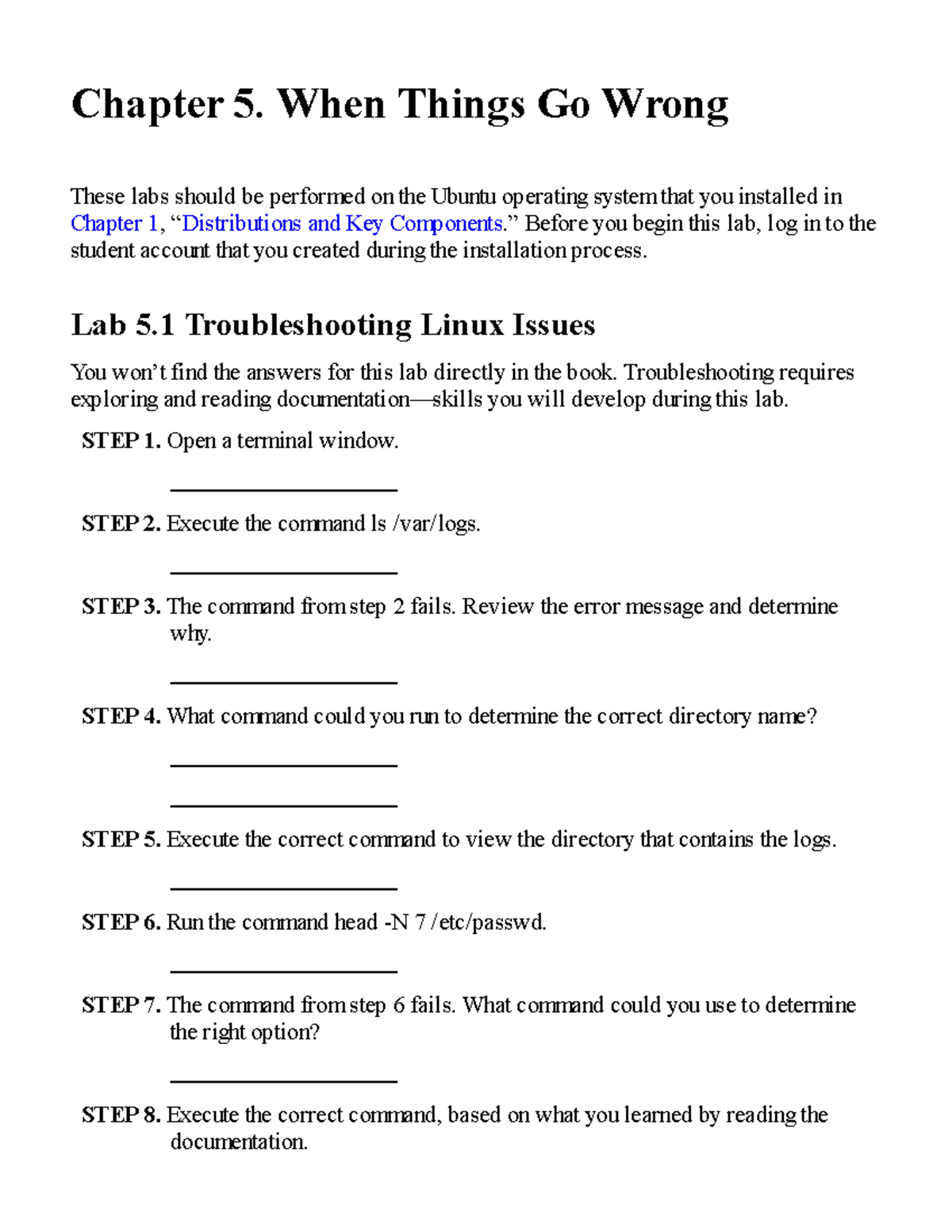 Assignment 5: Troubleshooting Linux Issues in Ubuntu - Studocu