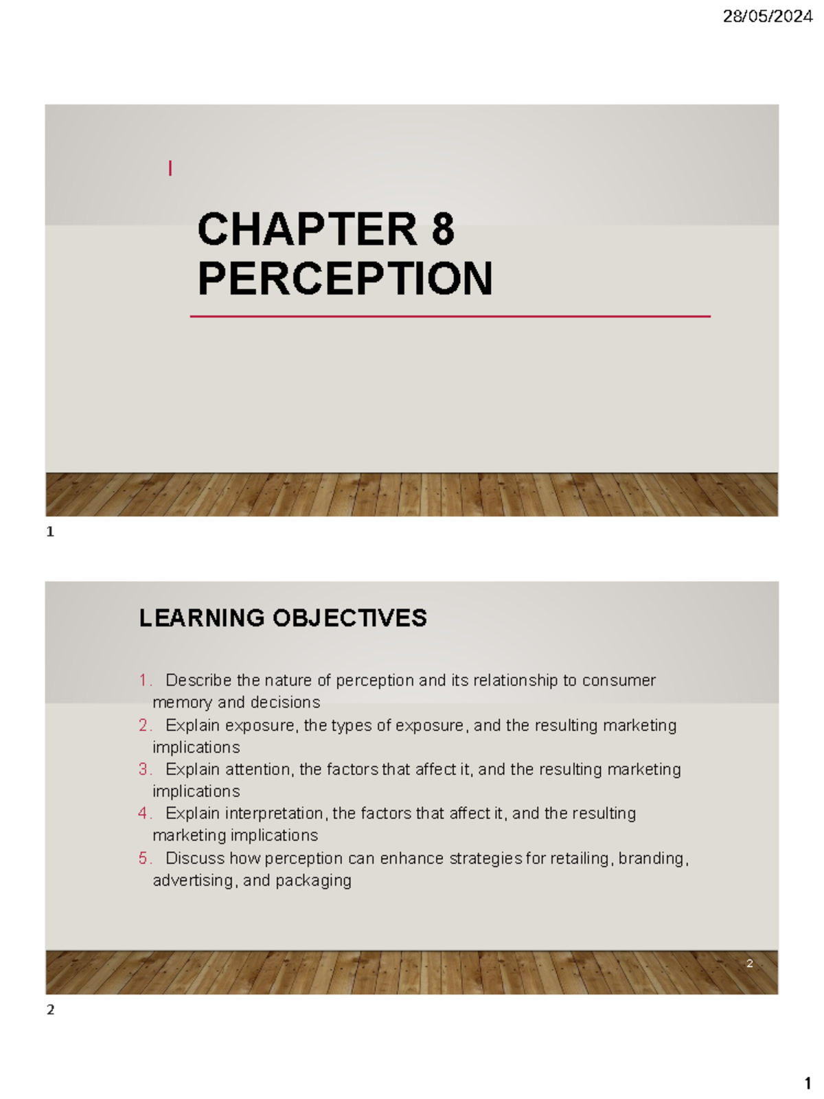 Chapter 8: Understanding Perception in Consumer Behavior and Marketing ...