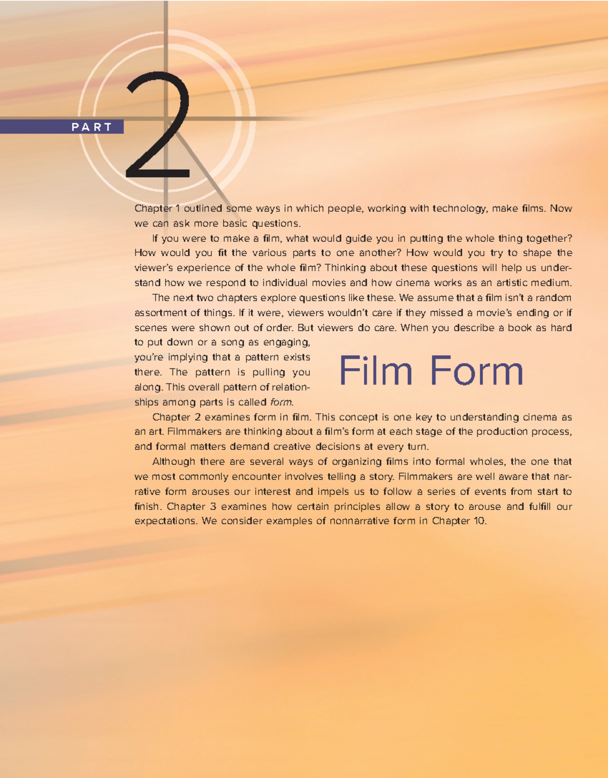 Ch 2 The significance of film form - Chapter 1 outlined some ways in ...