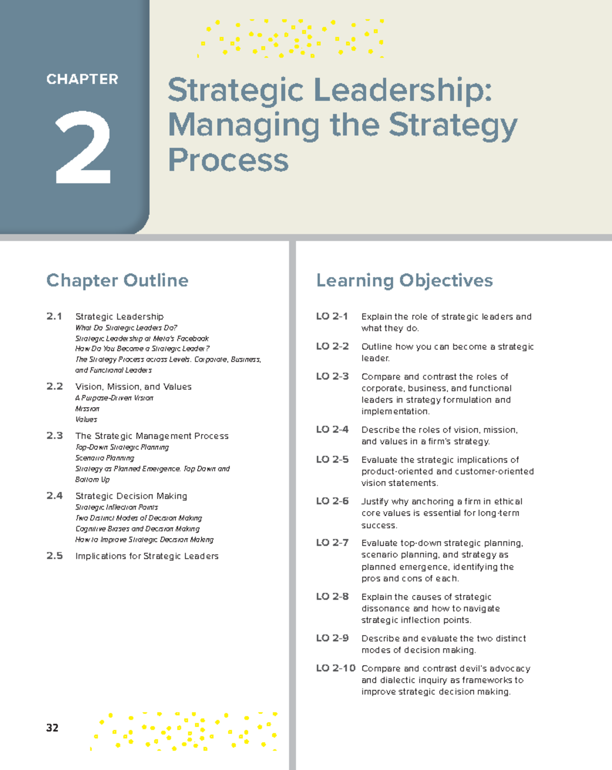 Chapter 2 - Lecture notes on strategic management - 32 2 CHAPTER ...