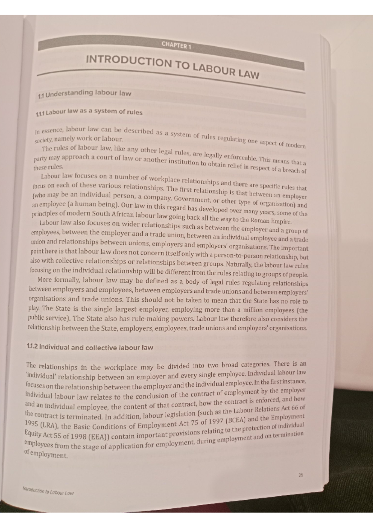 Labour Law - Chapter 1: Introduction and Key Principles (LRS101) - Studocu