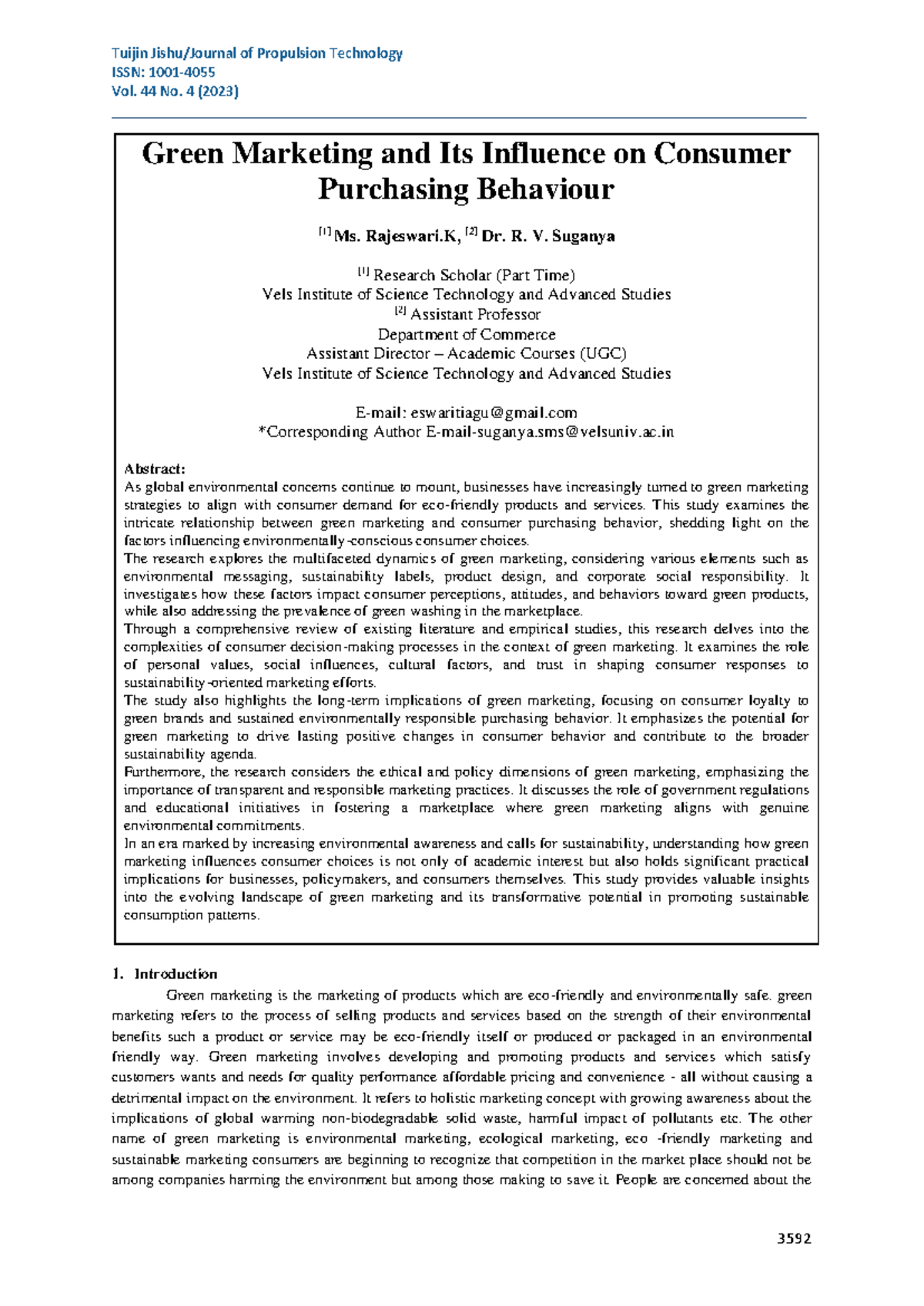 Evaluation of Green Marketing's Impact on Consumer Behavior - A Case ...