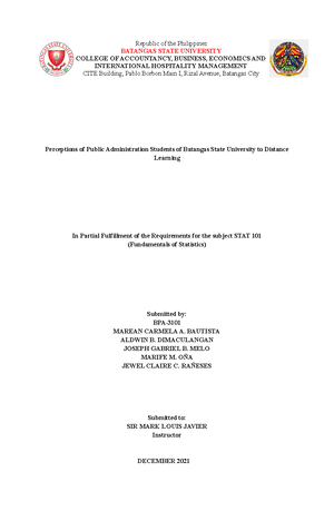 STAT-Sir-Roldan - Statistics examination - NAME ...