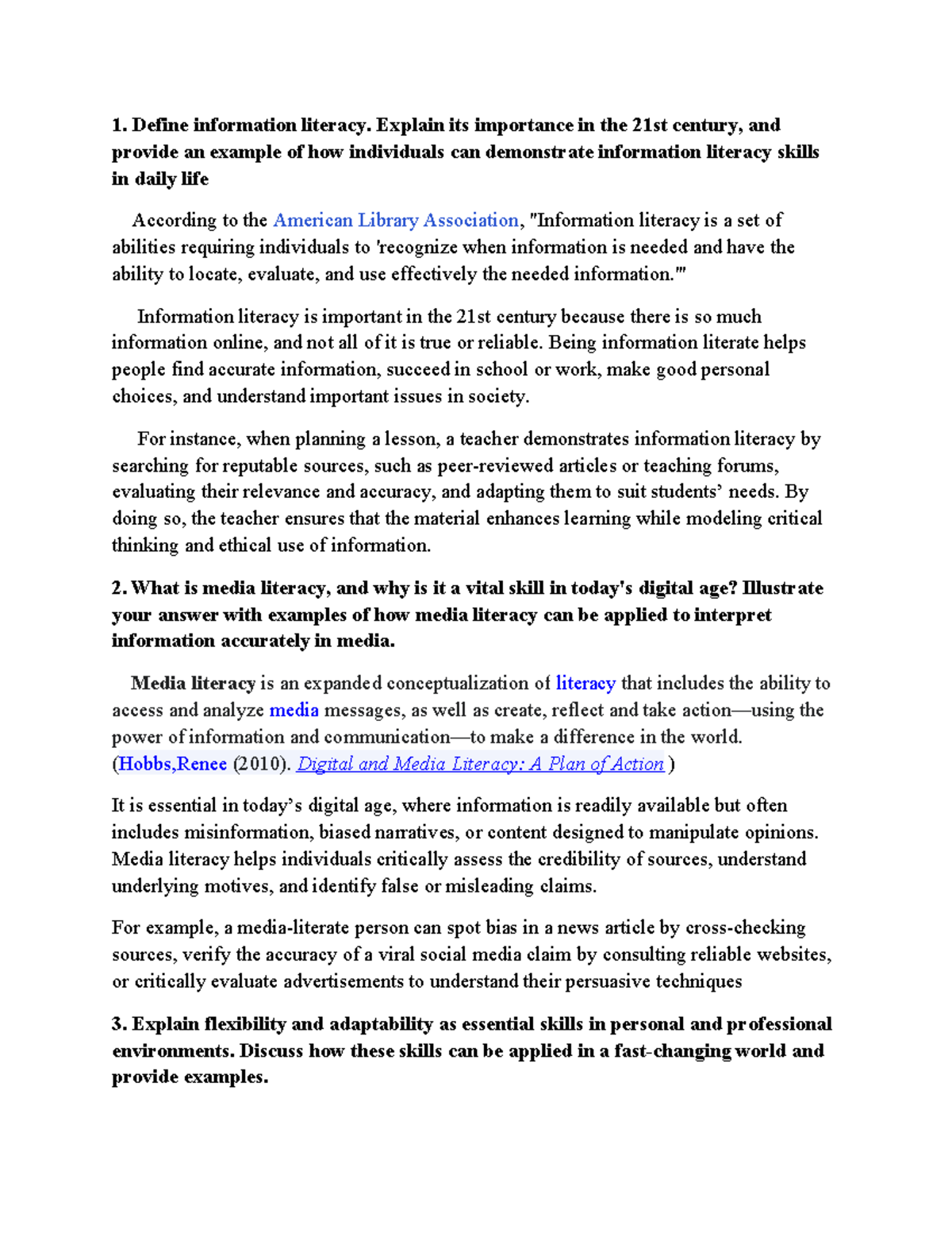ENG 101 - Information Literacy and Media Skills in the 21st Century ...