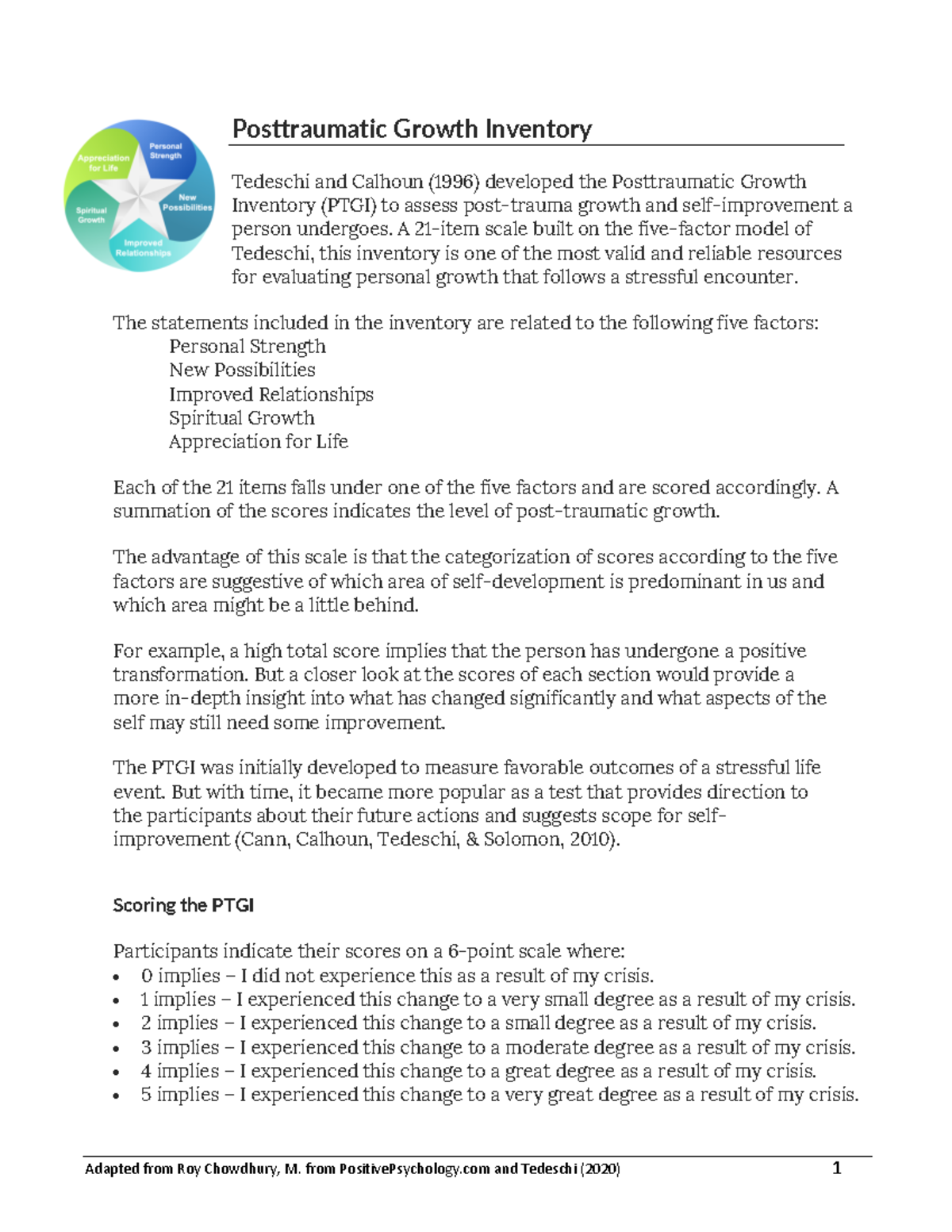 PTGI Overview and Scoring Guide - Wendy Fraser Oct28 Handout - Studocu